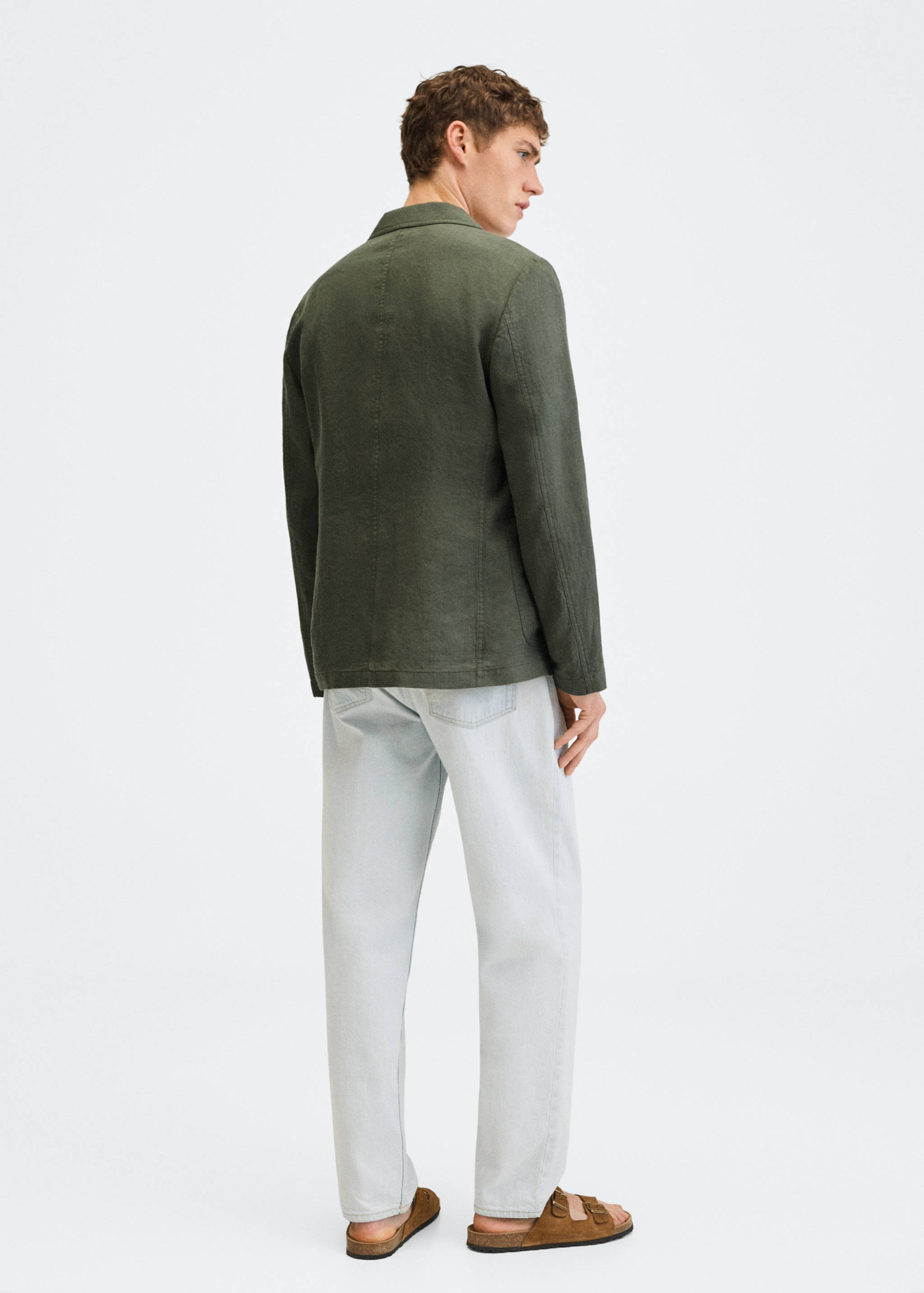 Slim-fit linen jacket - Reverse of the article