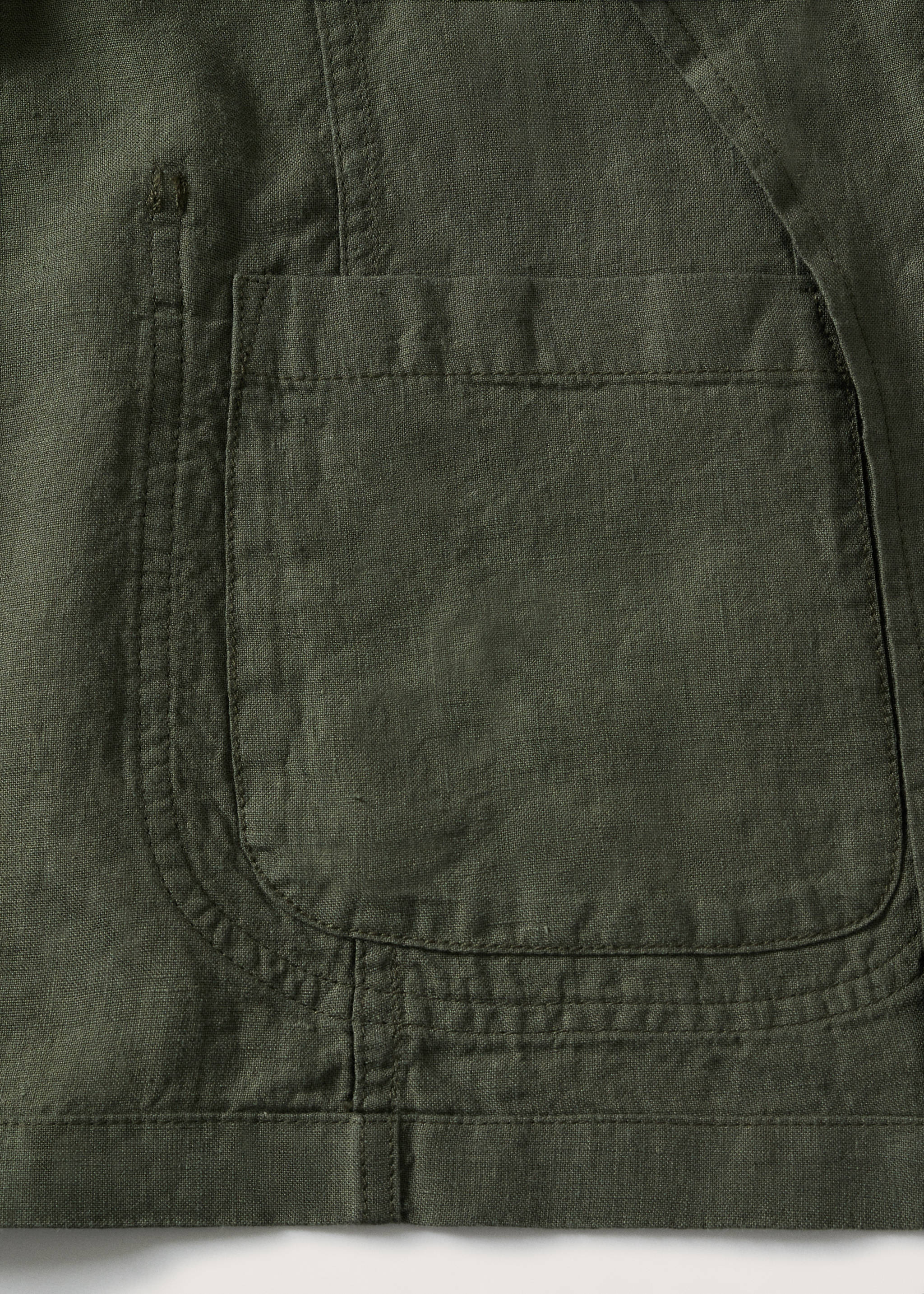 Slim-fit linen jacket - Details of the article 8