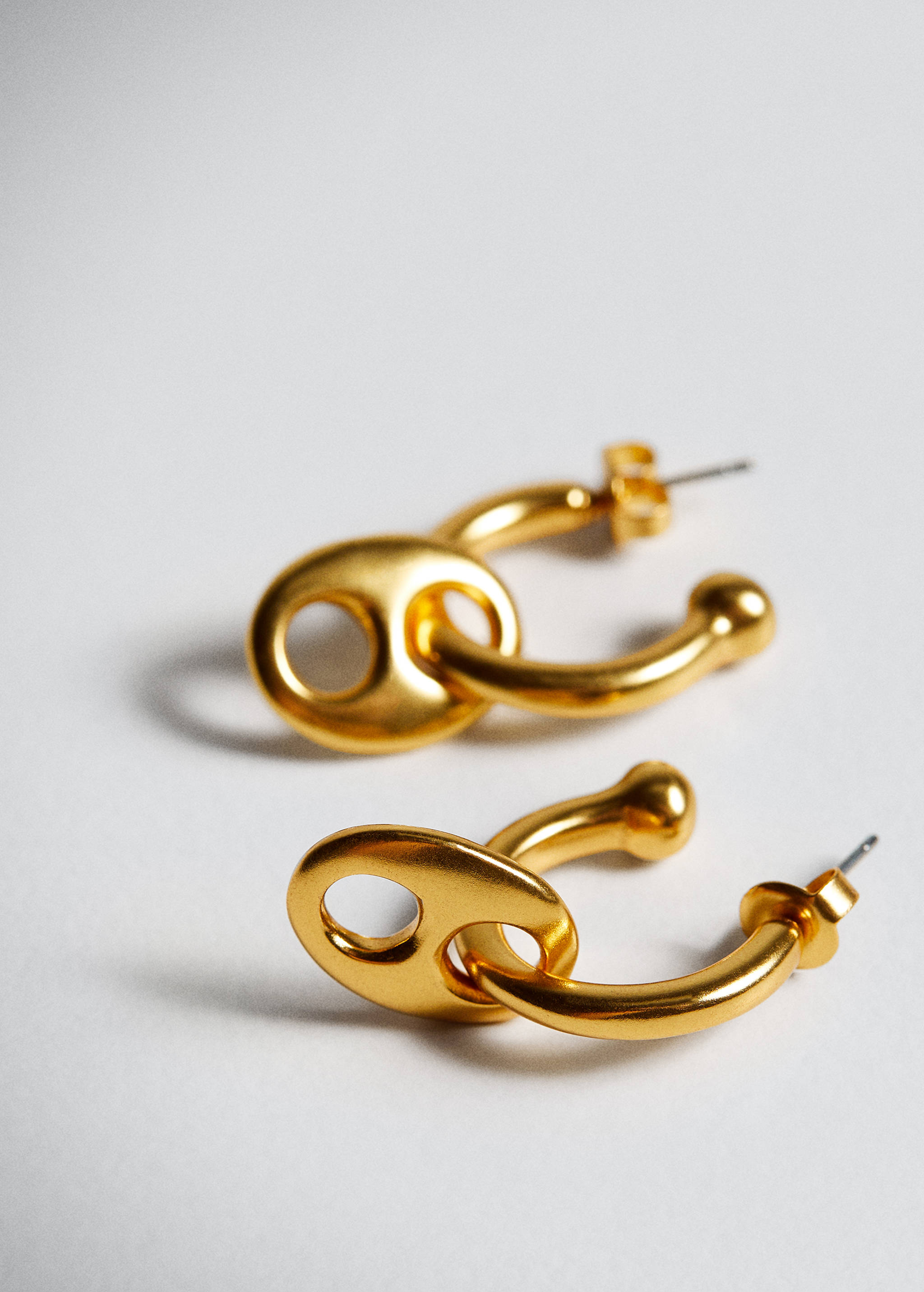 Hoop pendant earrings - Medium plane