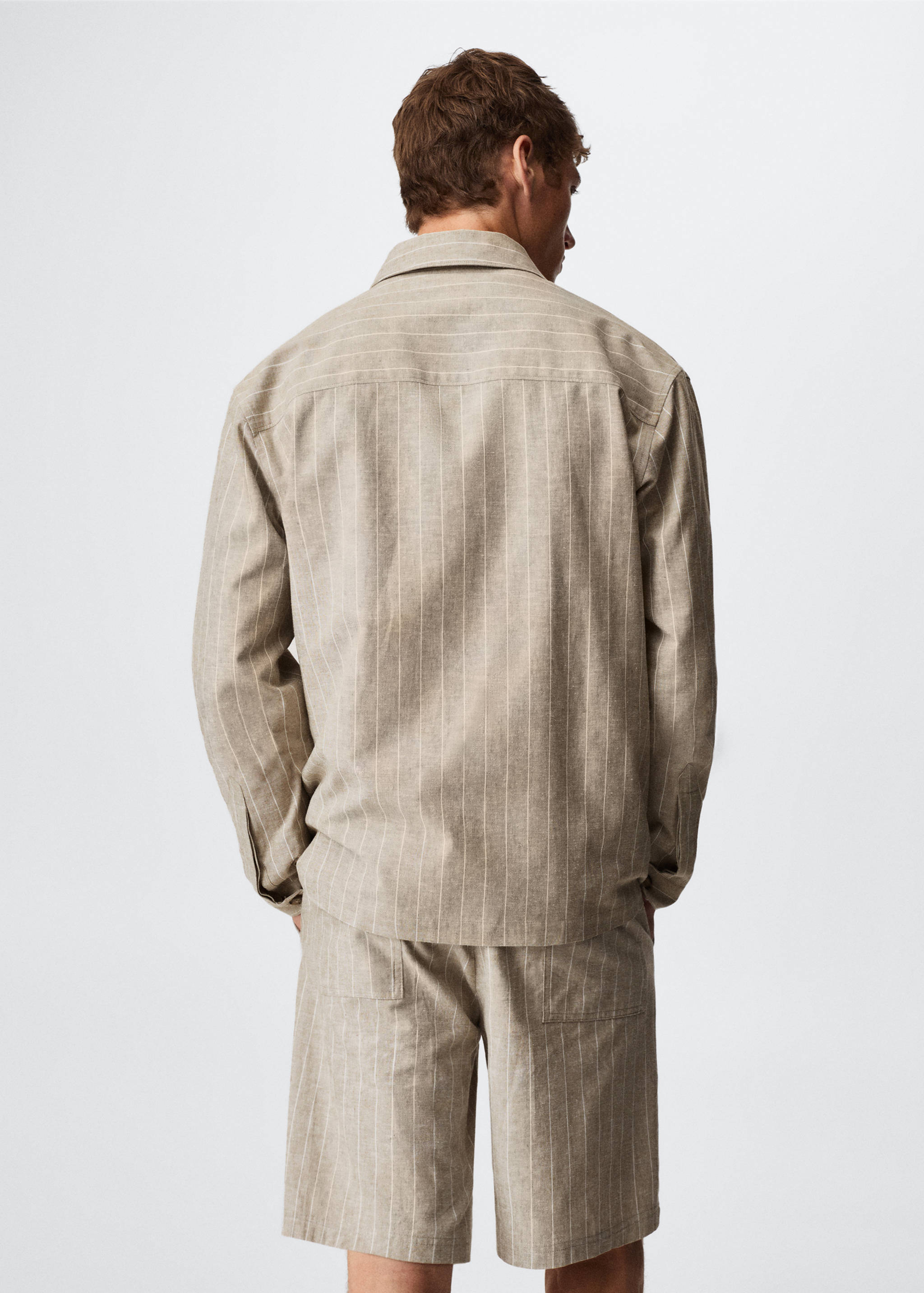 Sobrecamisa cotó lli ratlles - Revers de l'article