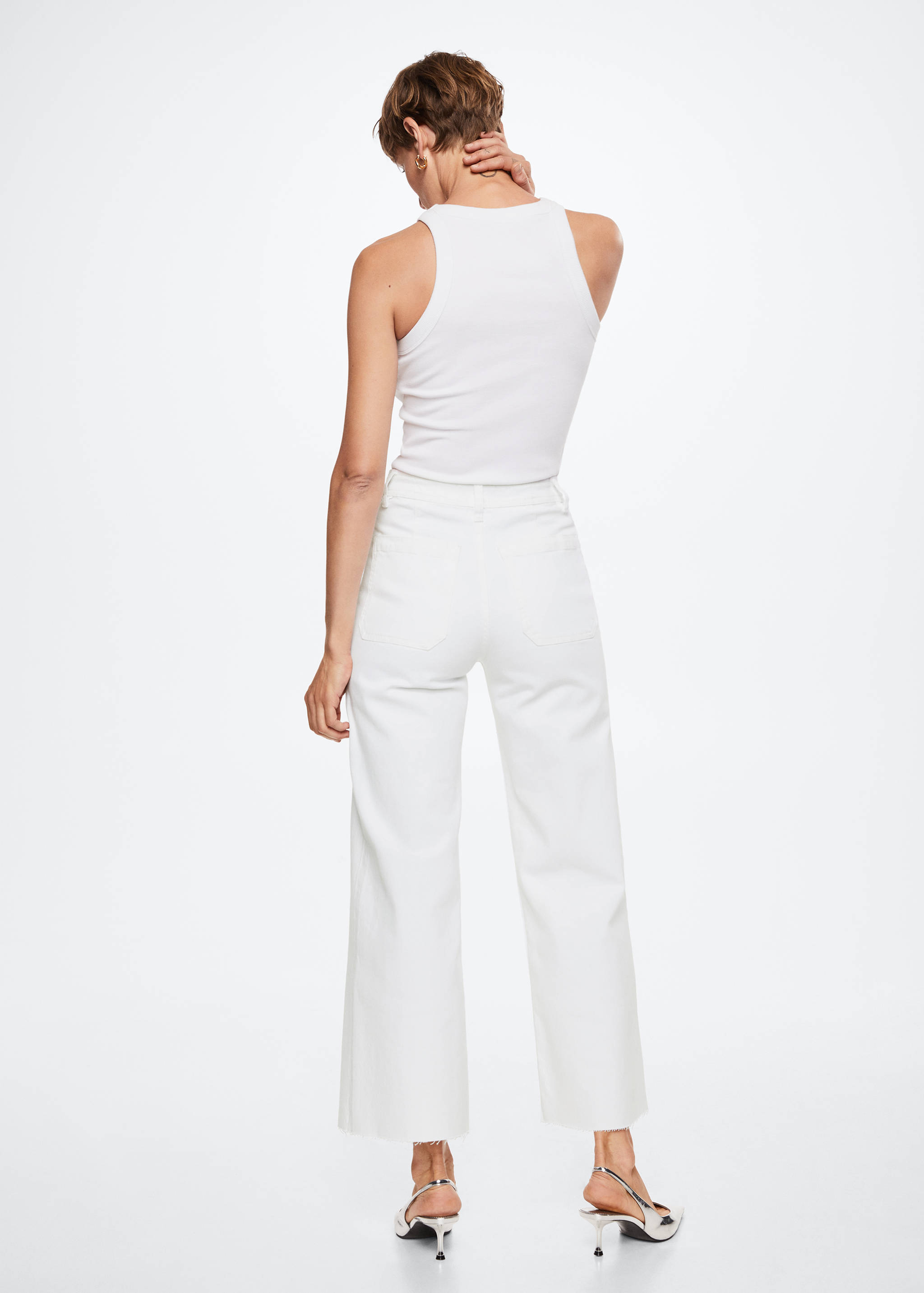 Jeans culotte tiro alto - Reverso del artículo