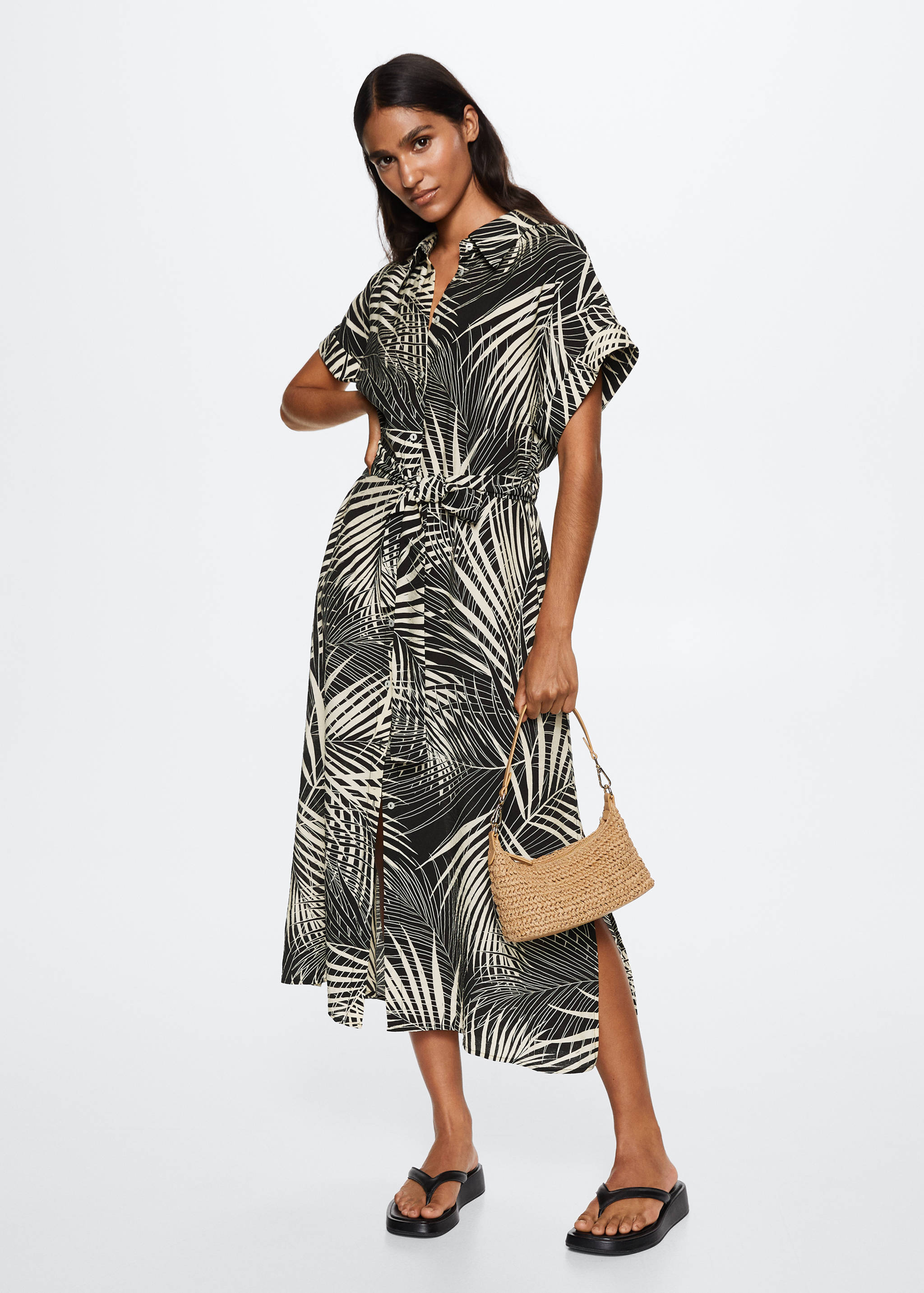 Belt shirt dress - General plane