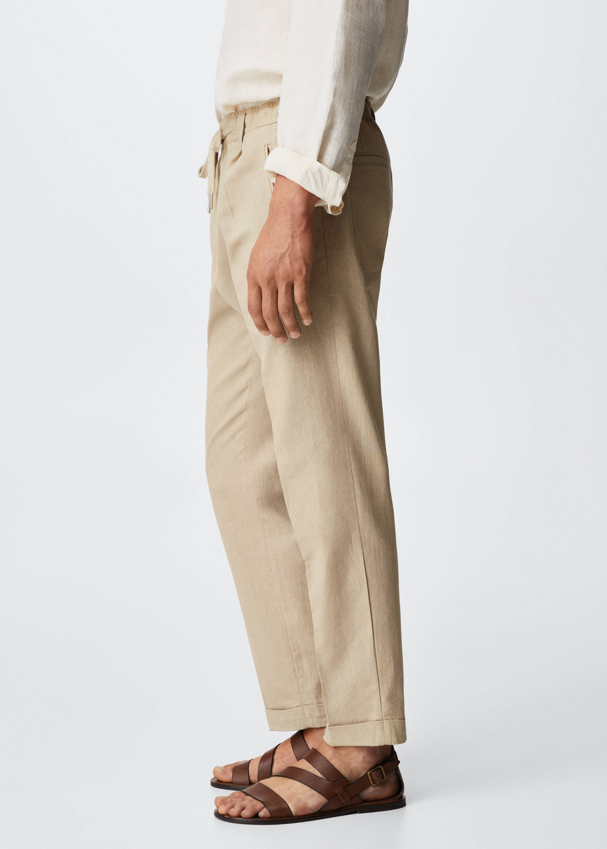 Lněné kalhoty relax fit - Detail zboží 2