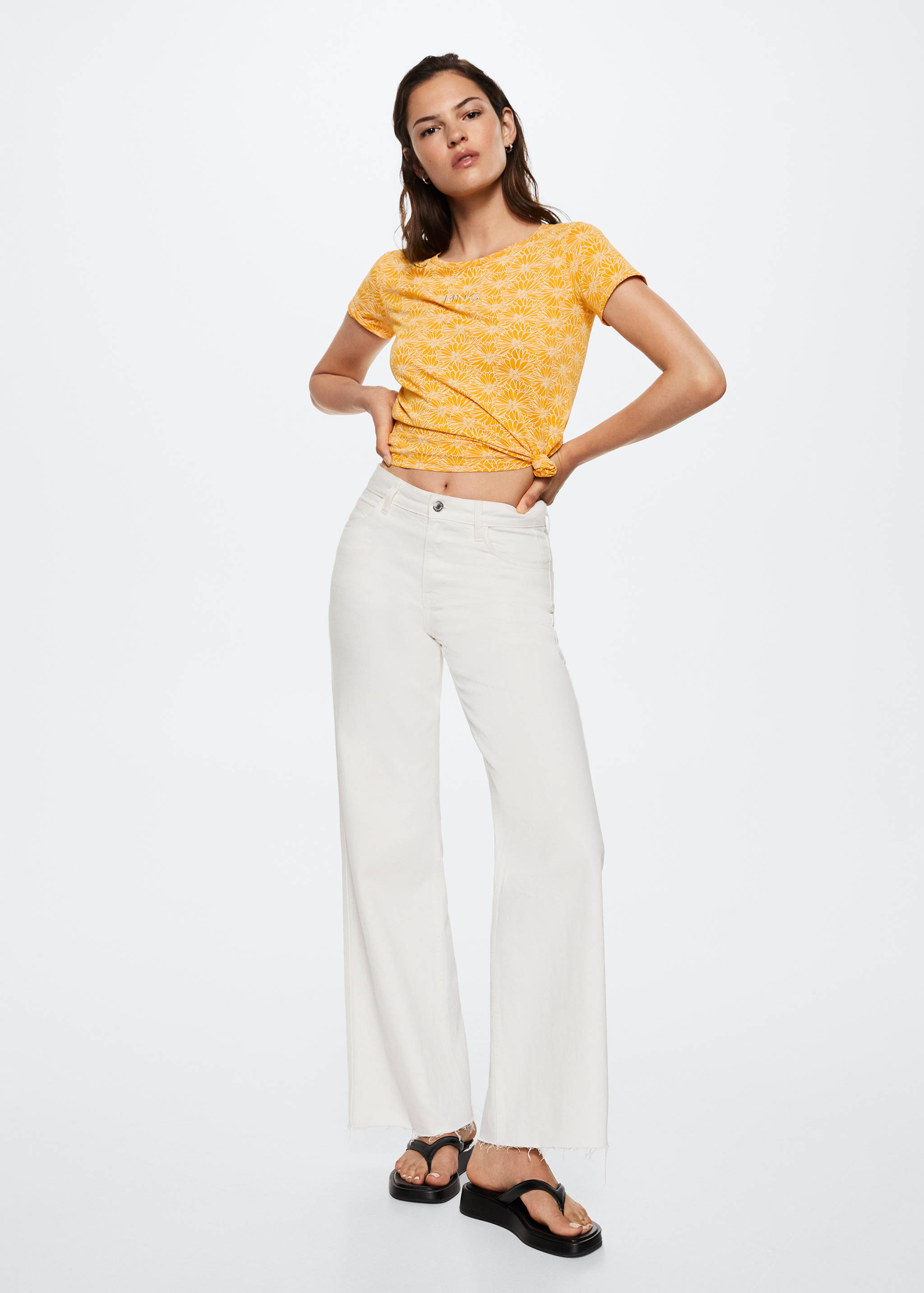 Bedrucktes Baumwoll-T-Shirt - Allgemeine Ansicht