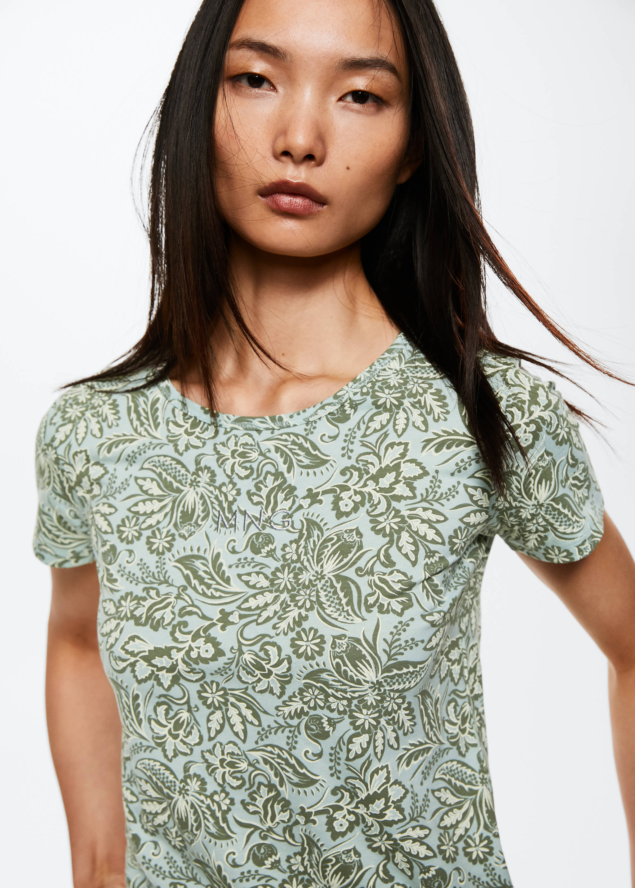 Bedrucktes Baumwoll-T-Shirt - Detail des Artikels 1