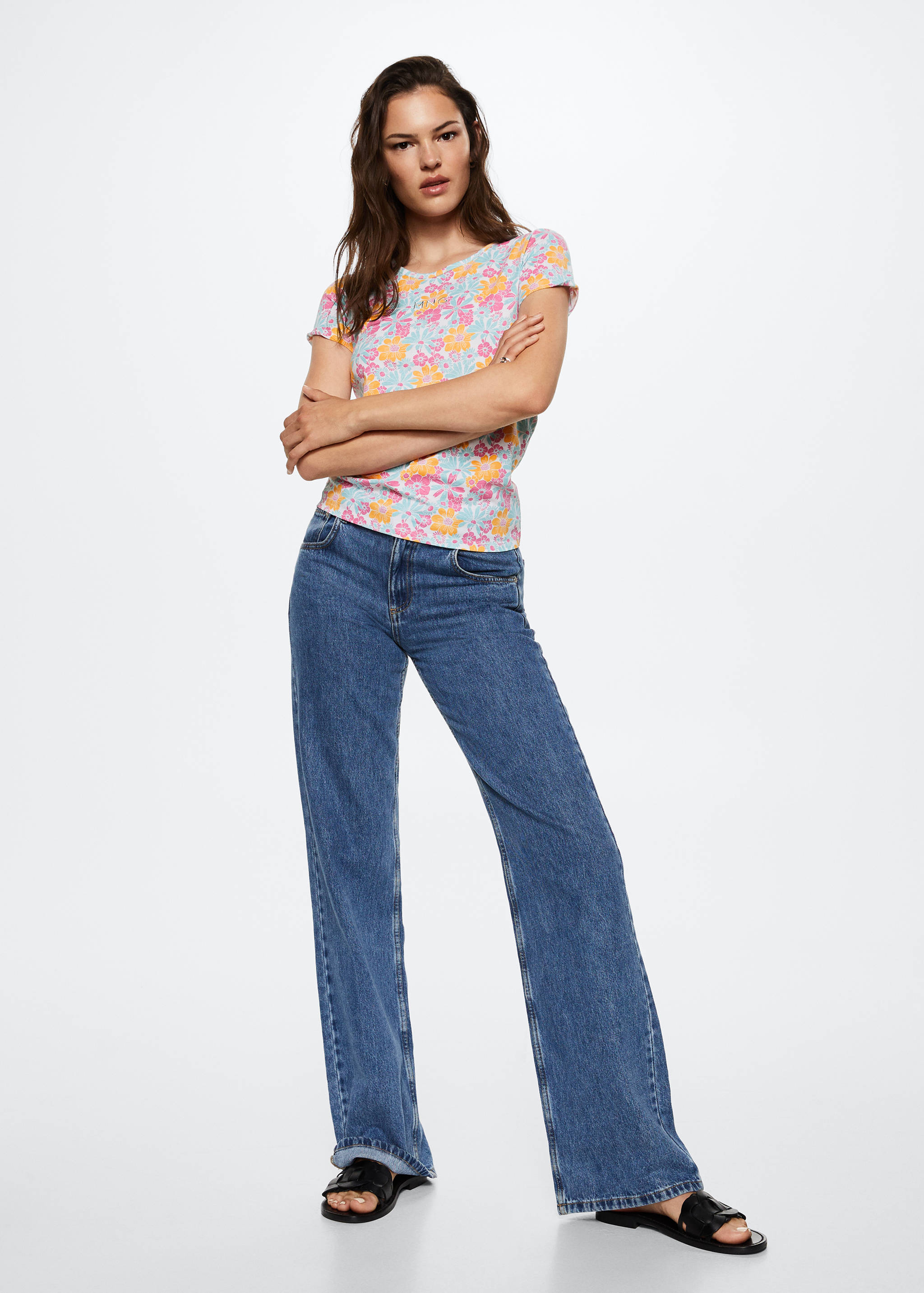 Bedrucktes Baumwoll-T-Shirt - Allgemeine Ansicht