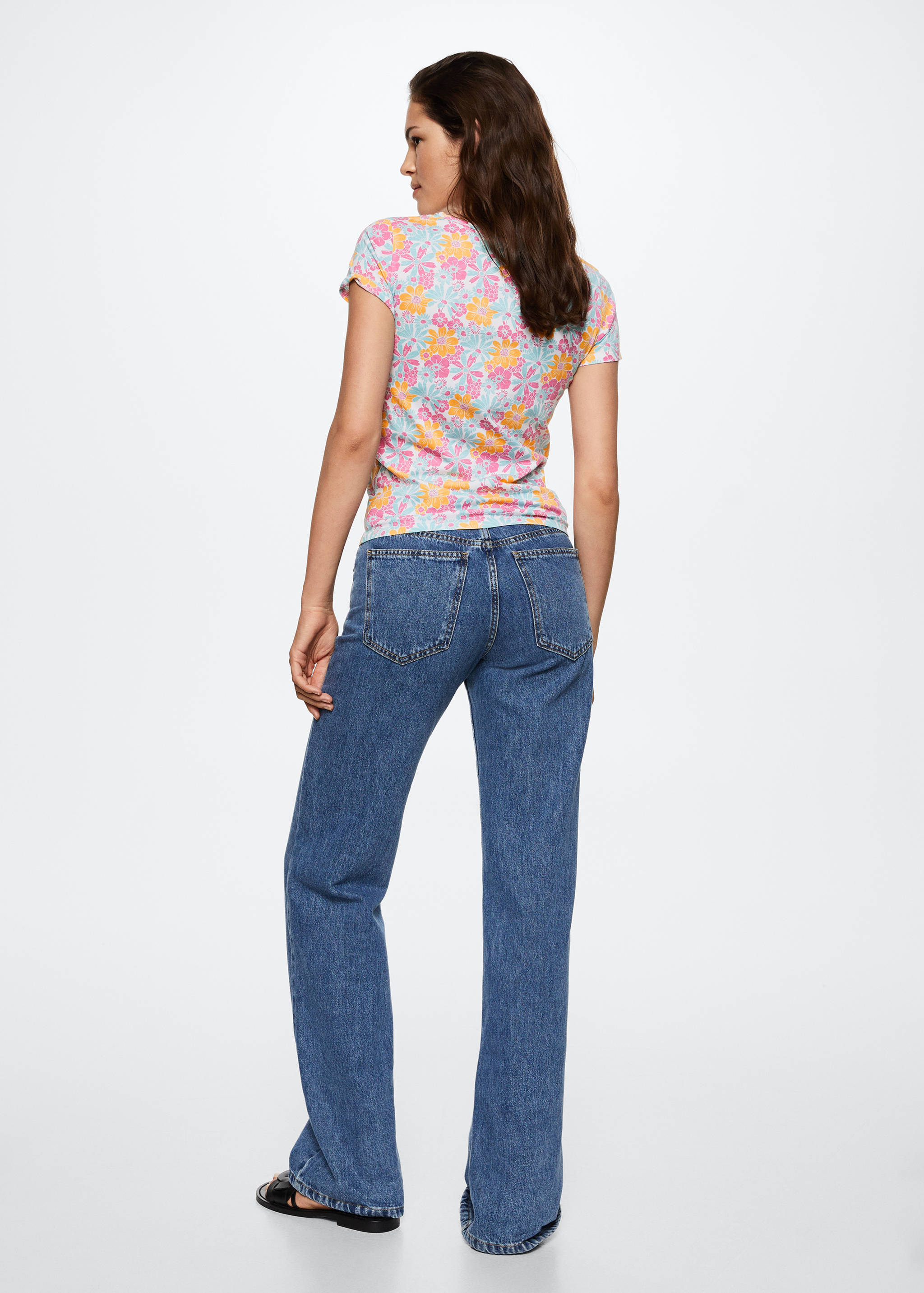 Bedrucktes Baumwoll-T-Shirt - Rückseite des Artikels