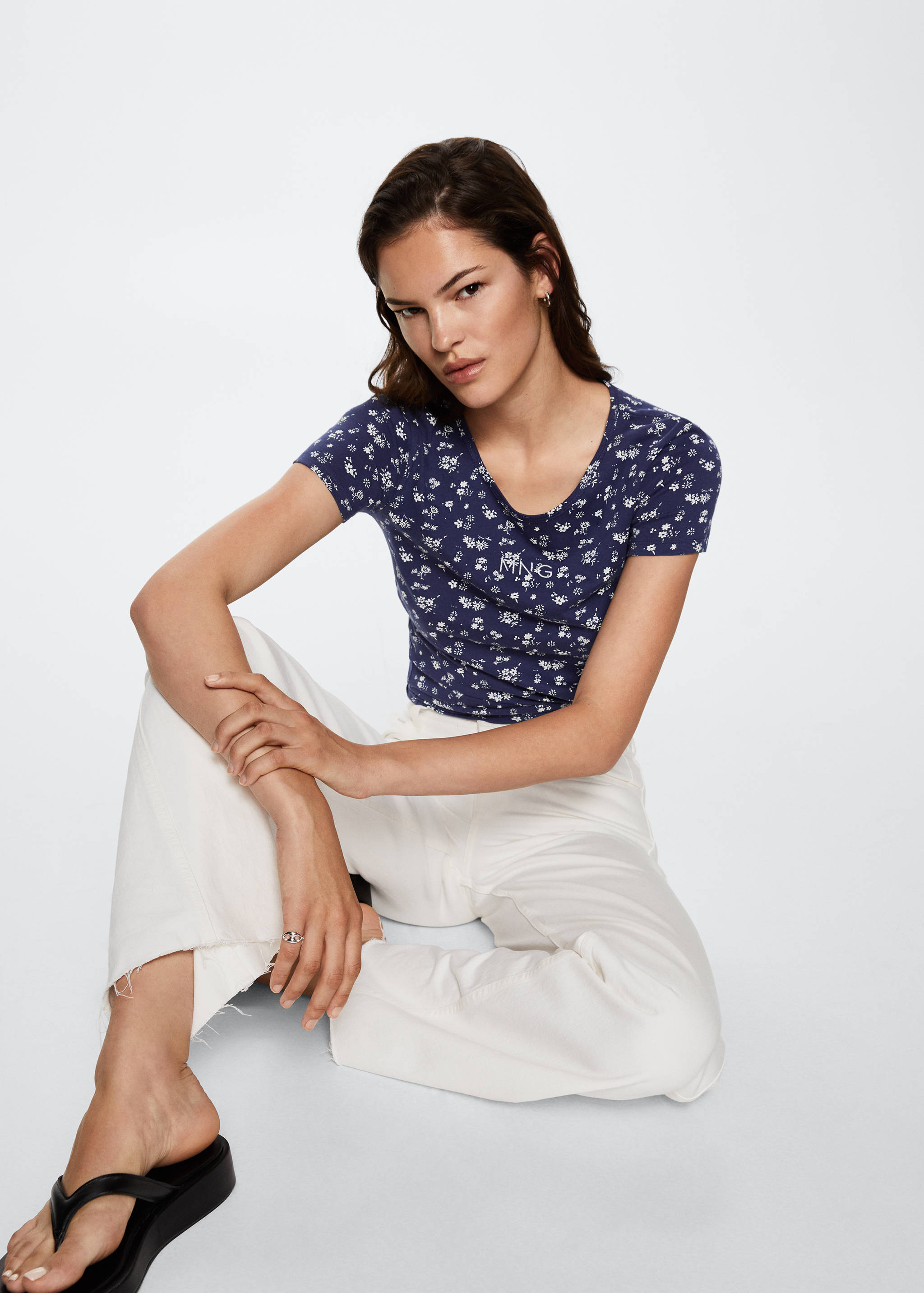 Bedrucktes Baumwoll-T-Shirt - Detail des Artikels 2