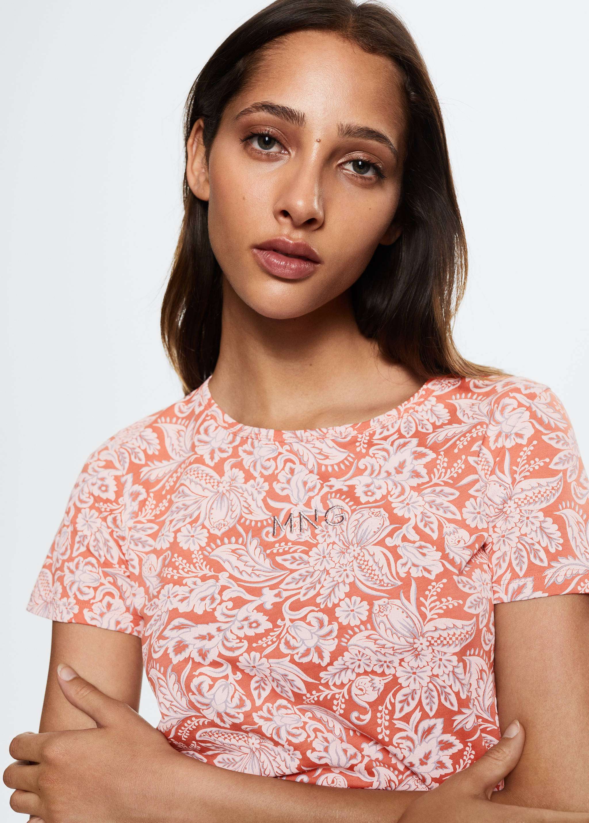 Bedrucktes Baumwoll-T-Shirt - Detail des Artikels 1