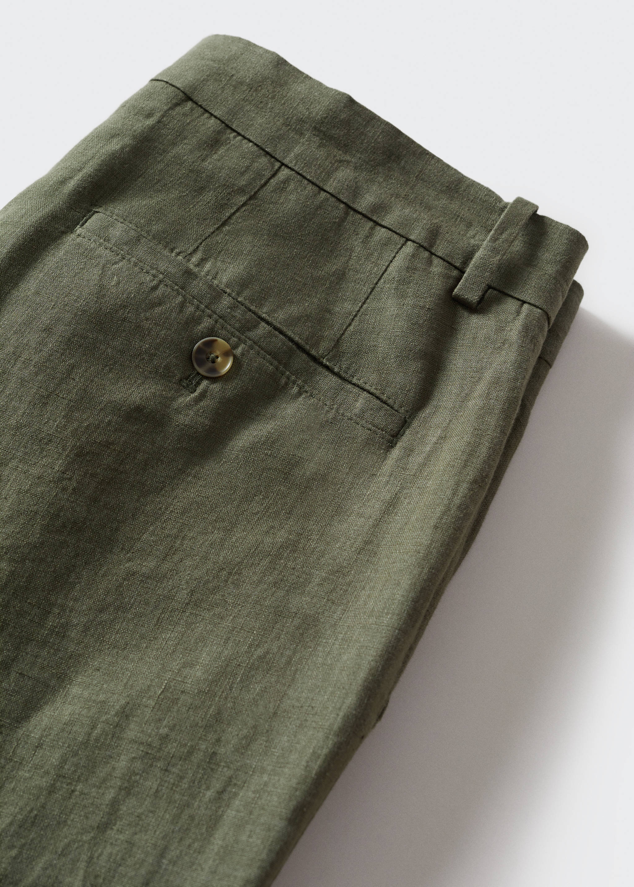 Slim fit linen trousers - Details of the article 8