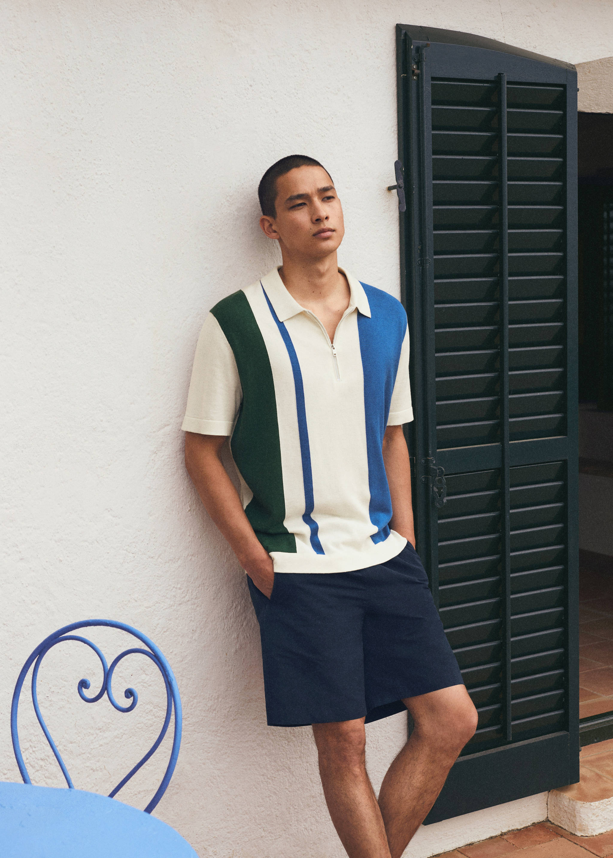 Cotton shorts with elastic waist - Details of the article 5