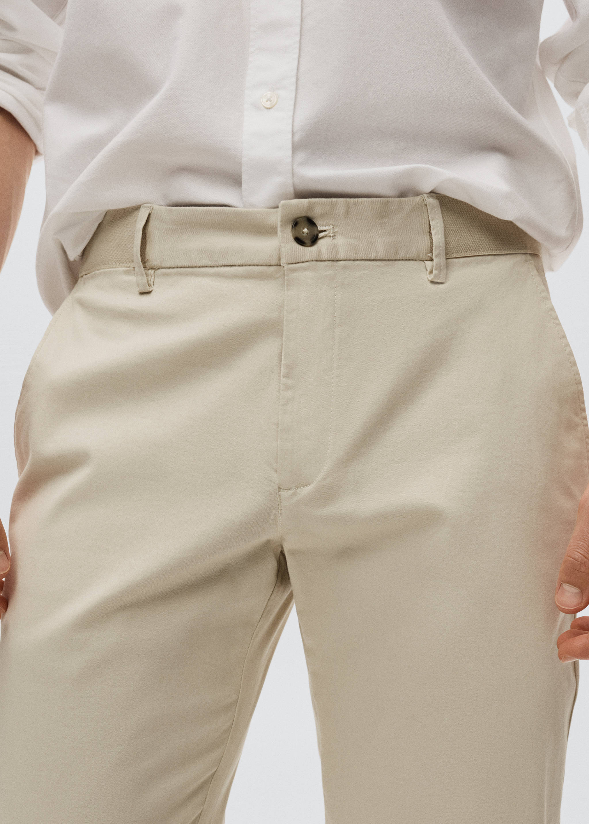 Tapered Crop-Baumwollhose - Detail des Artikels 1