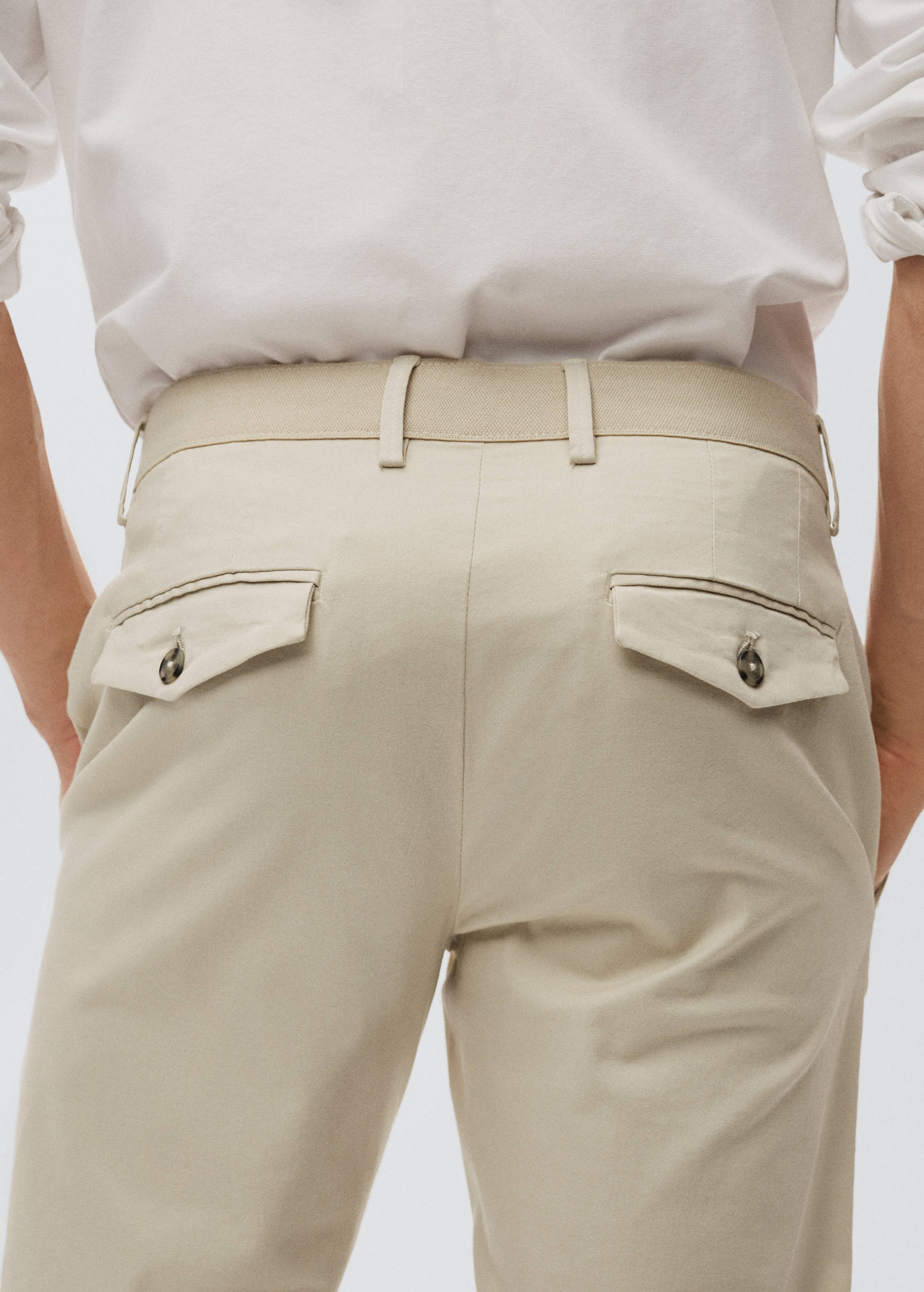 Tapered Crop-Baumwollhose - Detail des Artikels 3