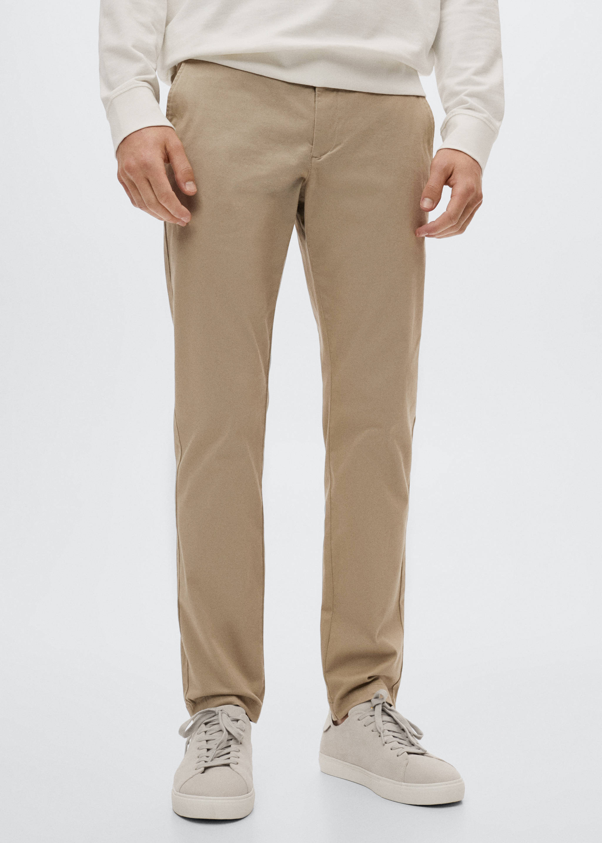 Tapered Crop-Baumwollhose - Mittlere Ansicht