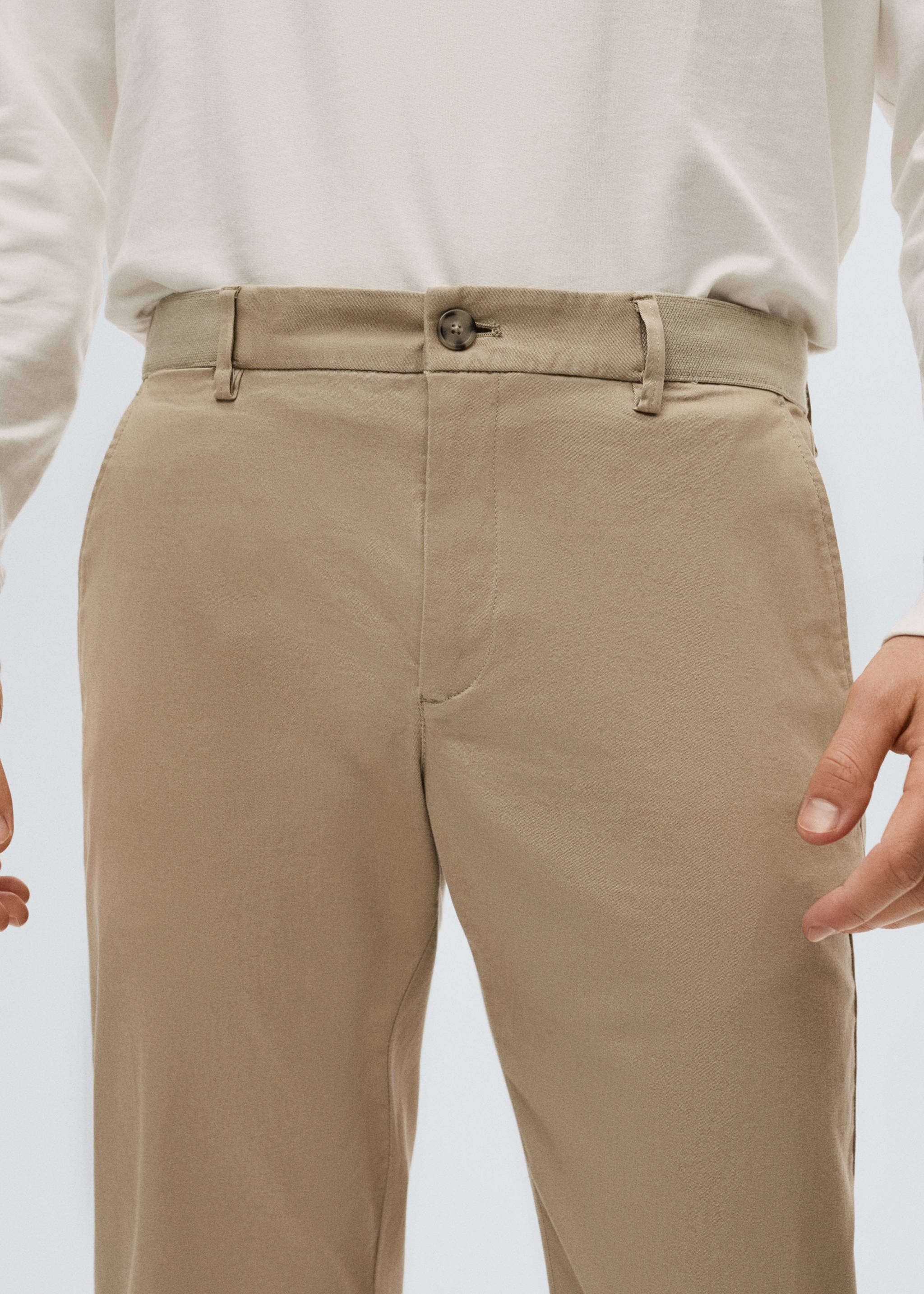 Tapered Crop-Baumwollhose - Detail des Artikels 1