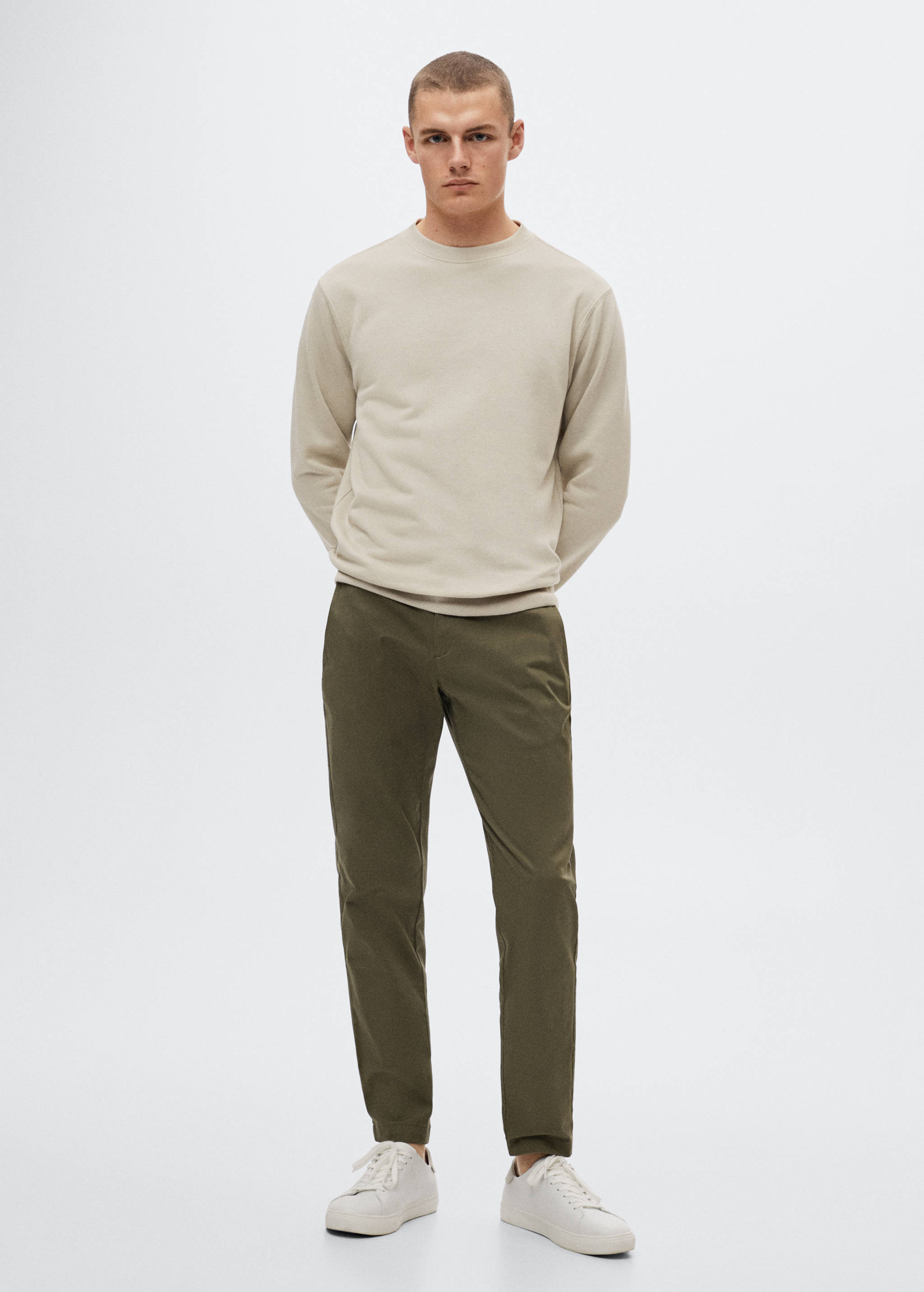 Tapered Crop-Baumwollhose - Allgemeine Ansicht