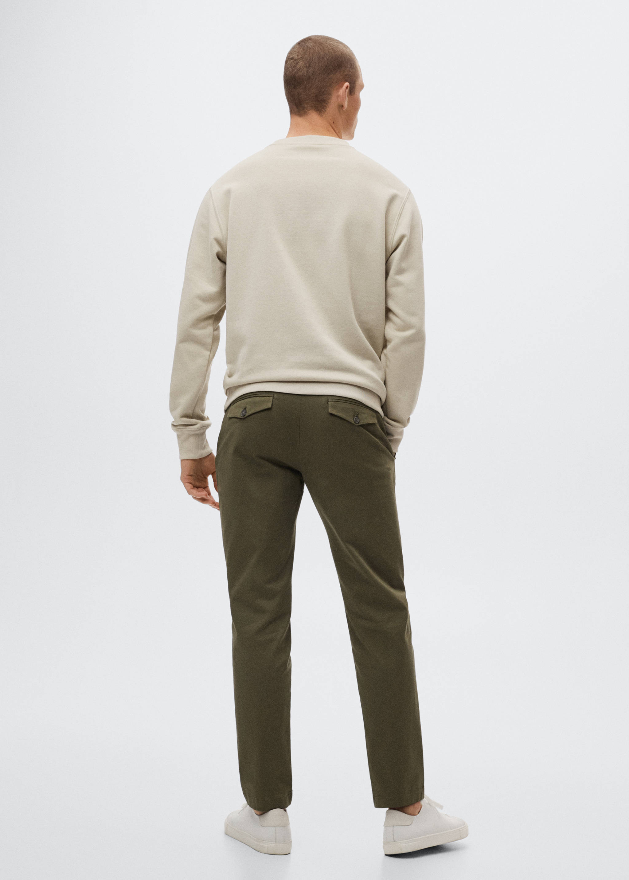 Tapered Crop-Baumwollhose - Rückseite des Artikels