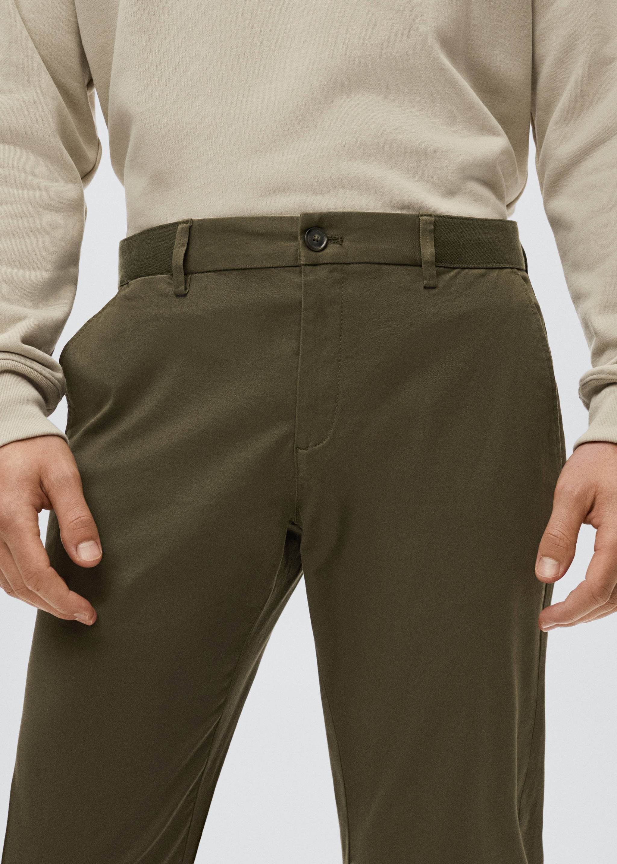 Tapered Crop-Baumwollhose - Detail des Artikels 1