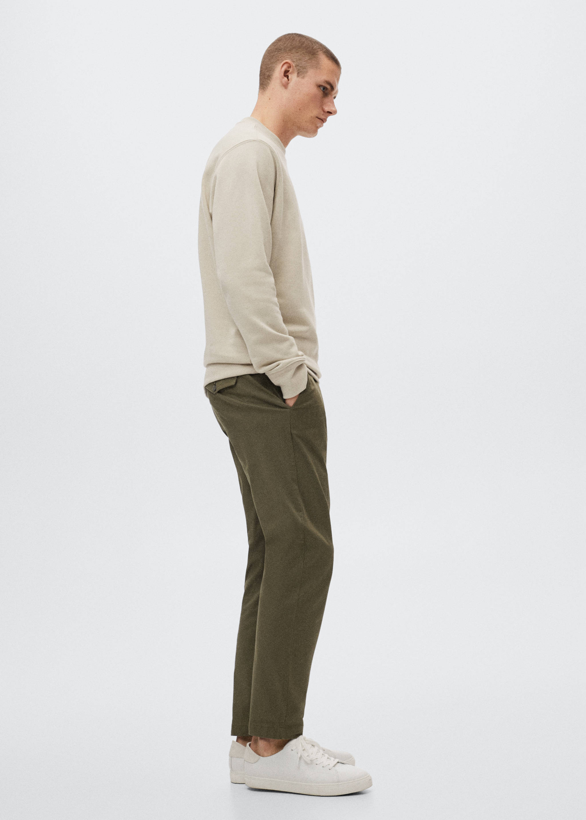 Tapered Crop-Baumwollhose - Detail des Artikels 2