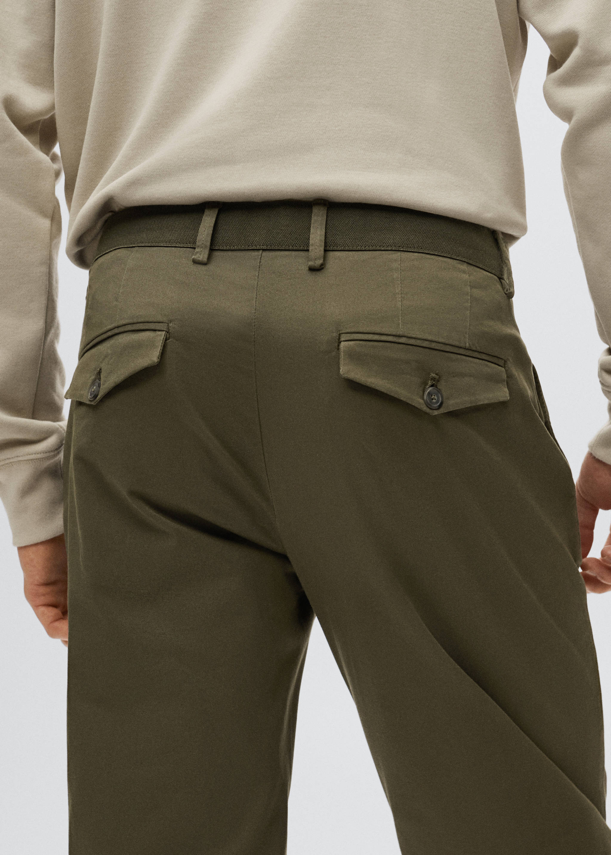 Tapered Crop-Baumwollhose - Detail des Artikels 3
