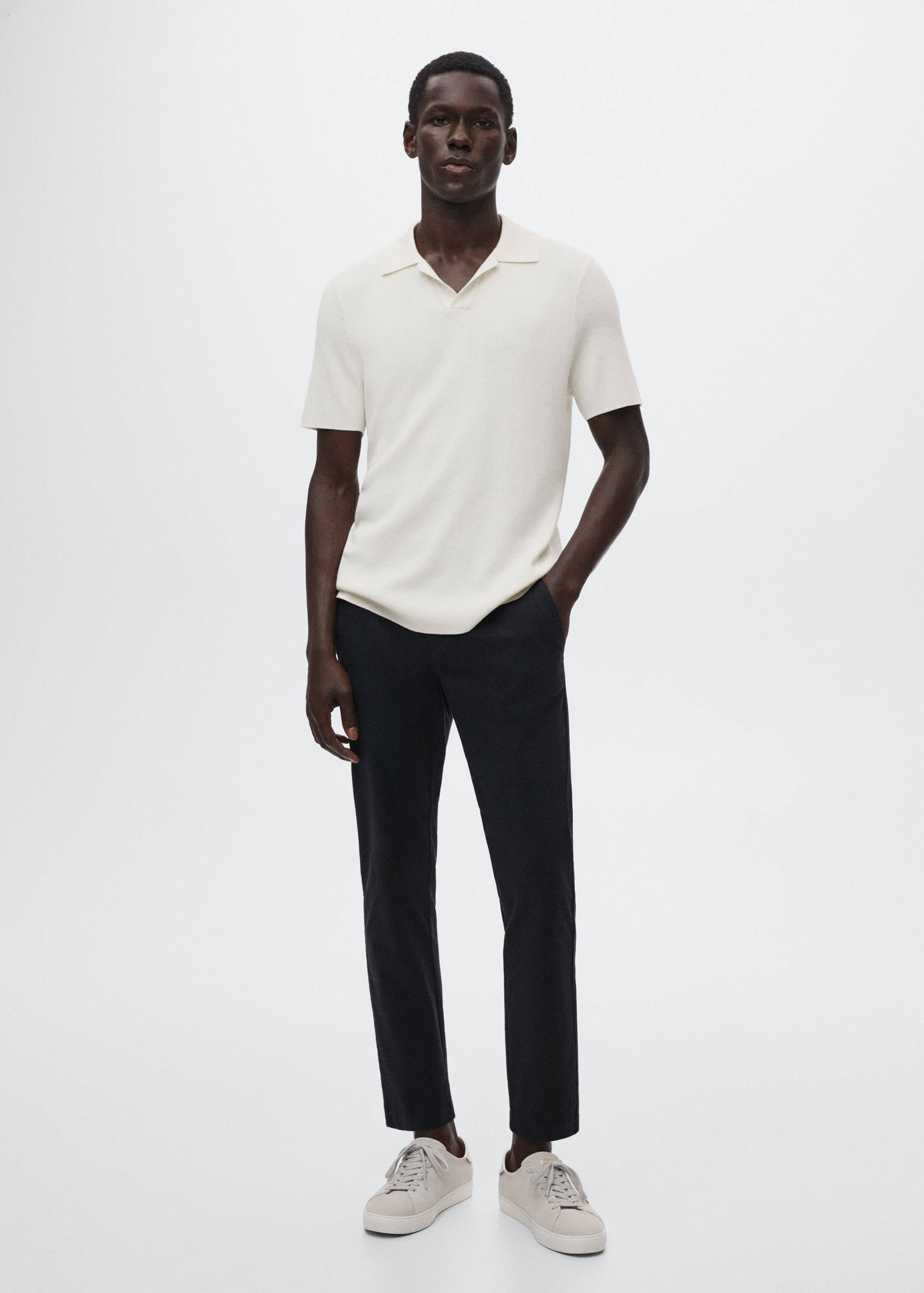 Tapered Crop-Baumwollhose - Allgemeine Ansicht