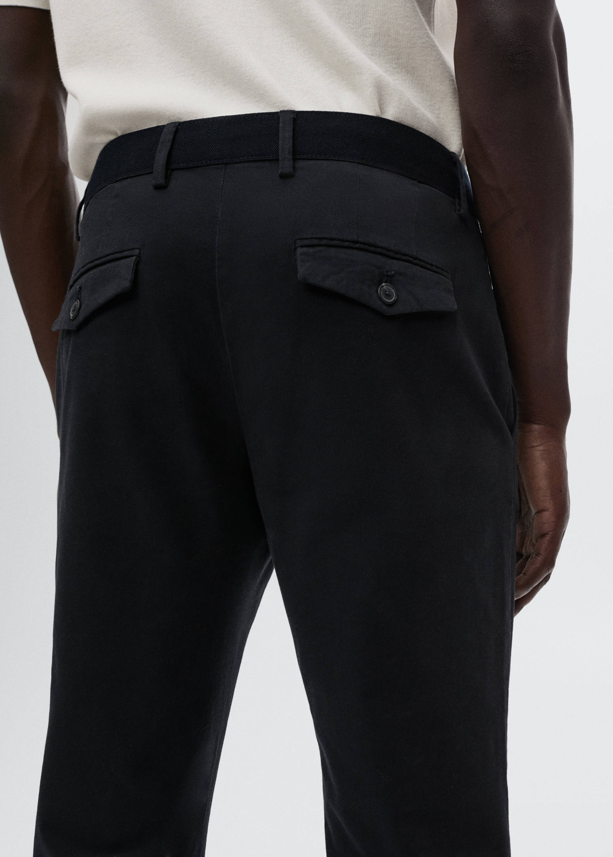 Tapered Crop-Baumwollhose - Detail des Artikels 3