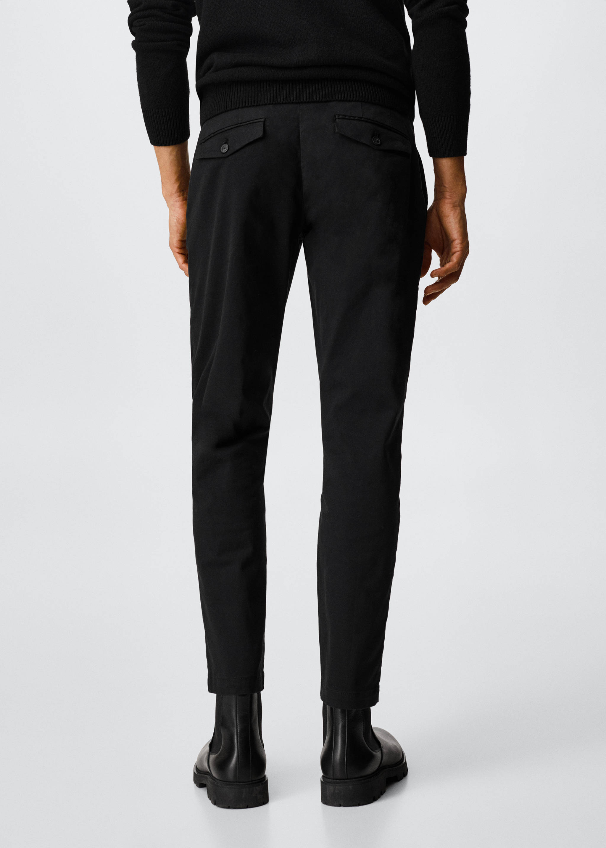 Tapered Crop-Baumwollhose - Rückseite des Artikels