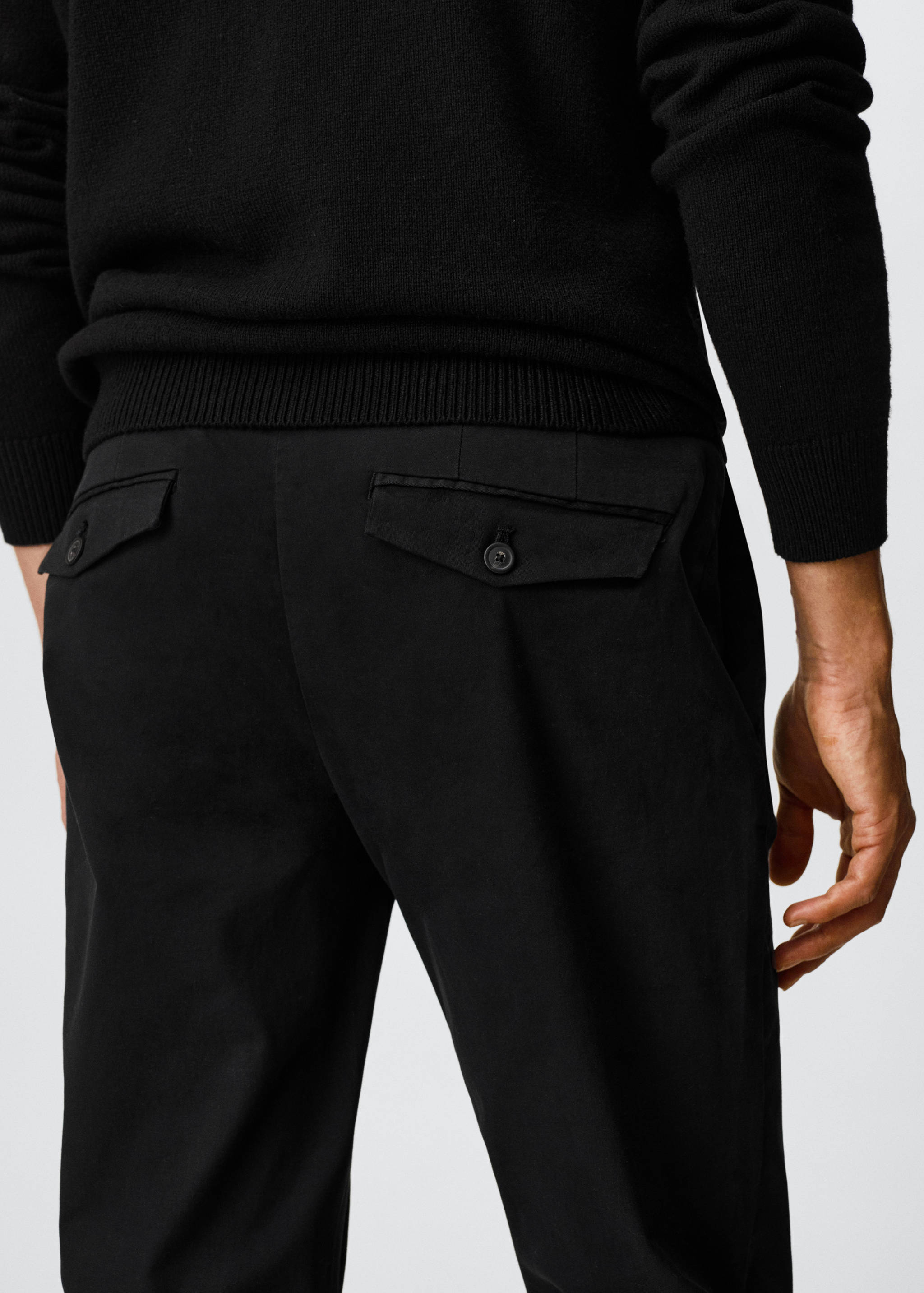 Tapered Crop-Baumwollhose - Detail des Artikels 4