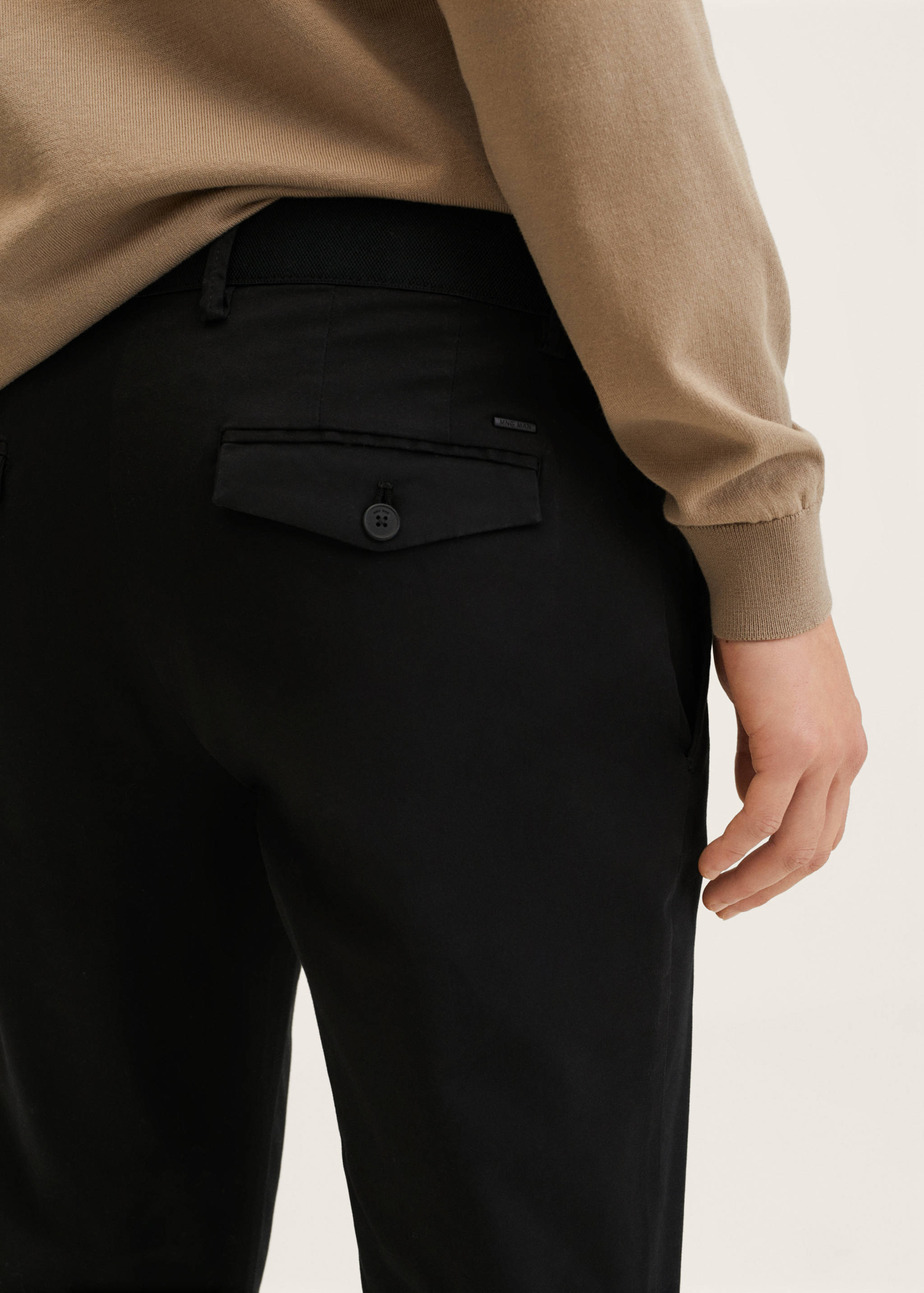 Tapered Crop-Baumwollhose - Detail des Artikels 2