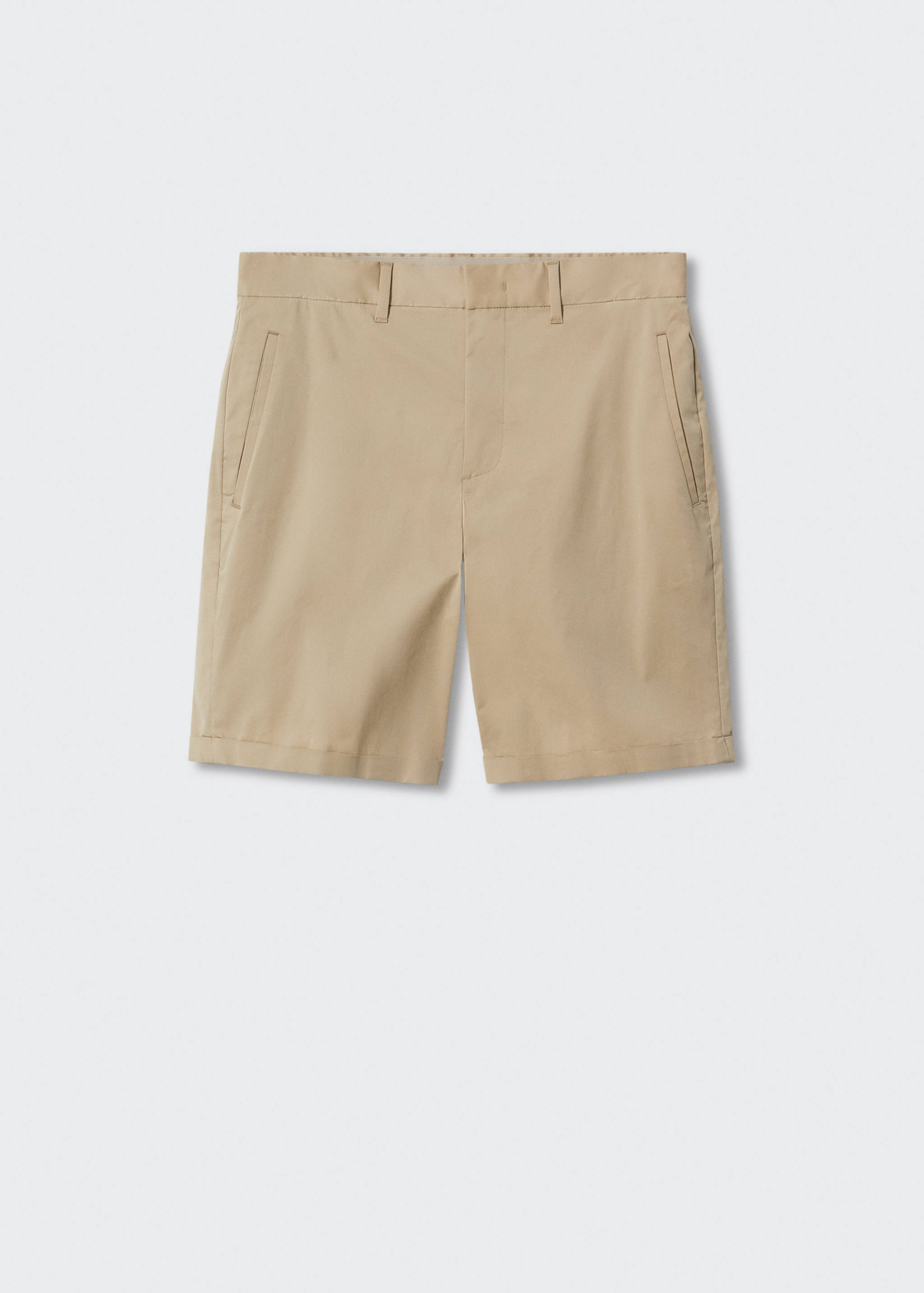 Slim-fit chino cotton bermuda shorts - Article without model