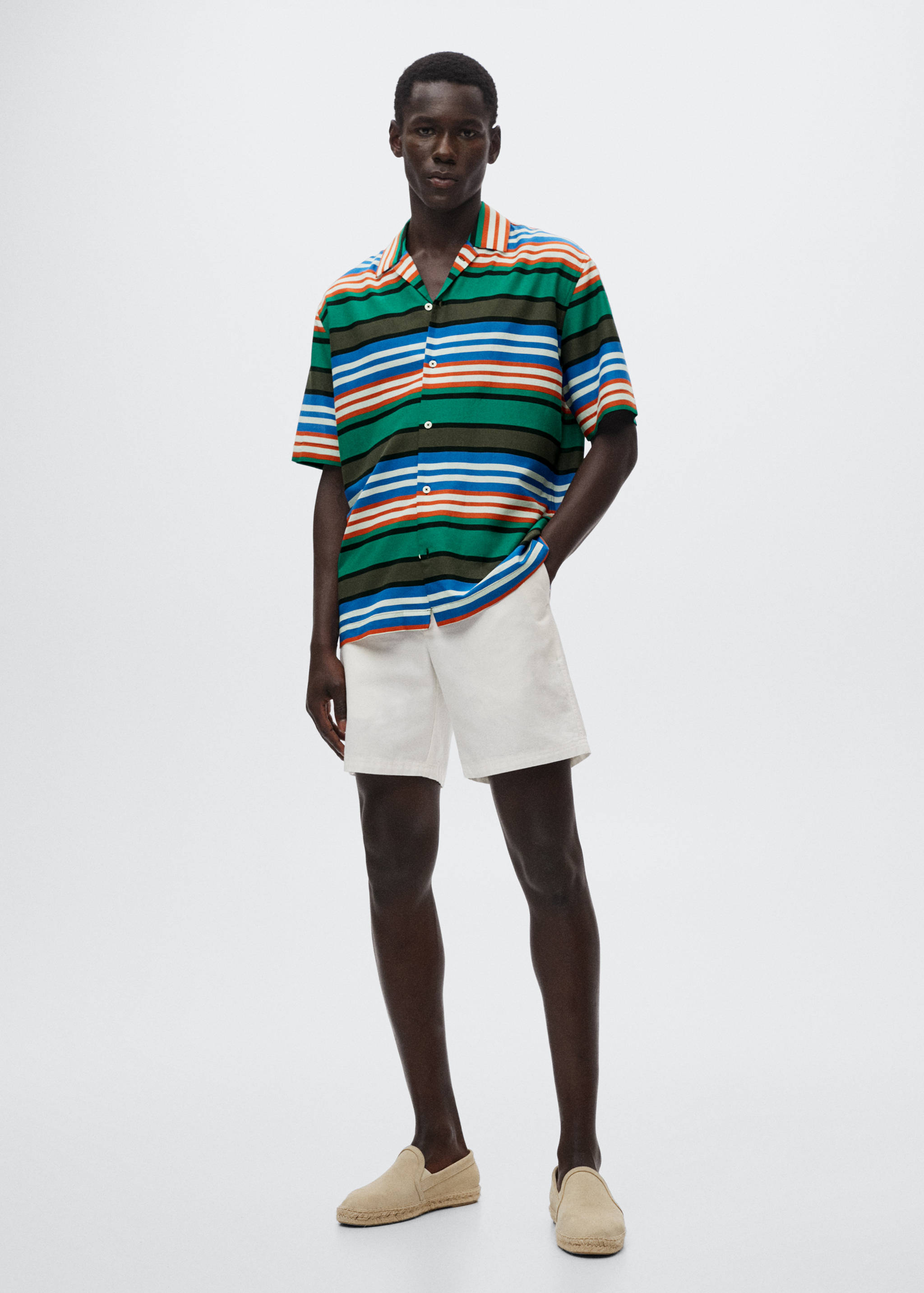 Splývavá pruhovaná košile - Celkový náhled