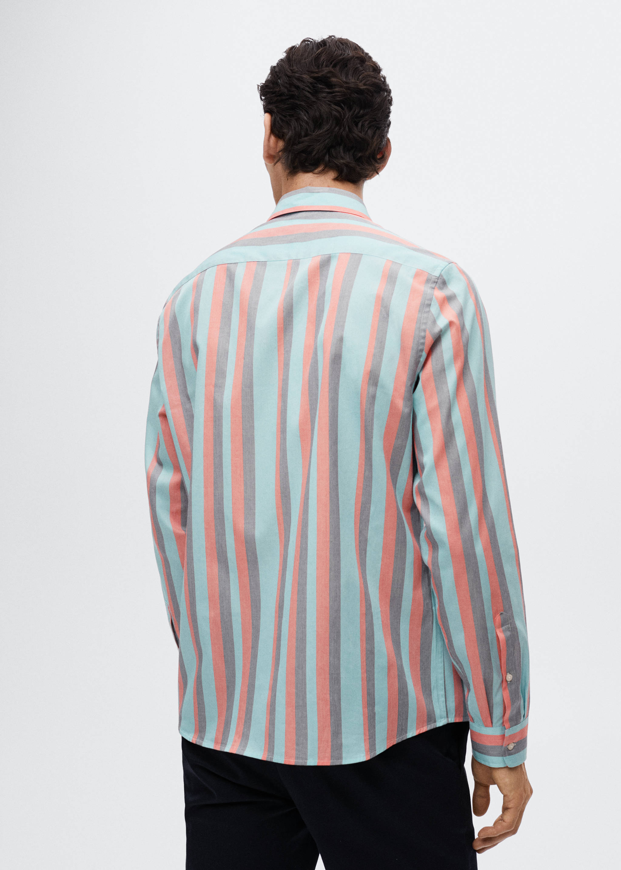 Chemise regular-fit coton rayures - Verso de l’article