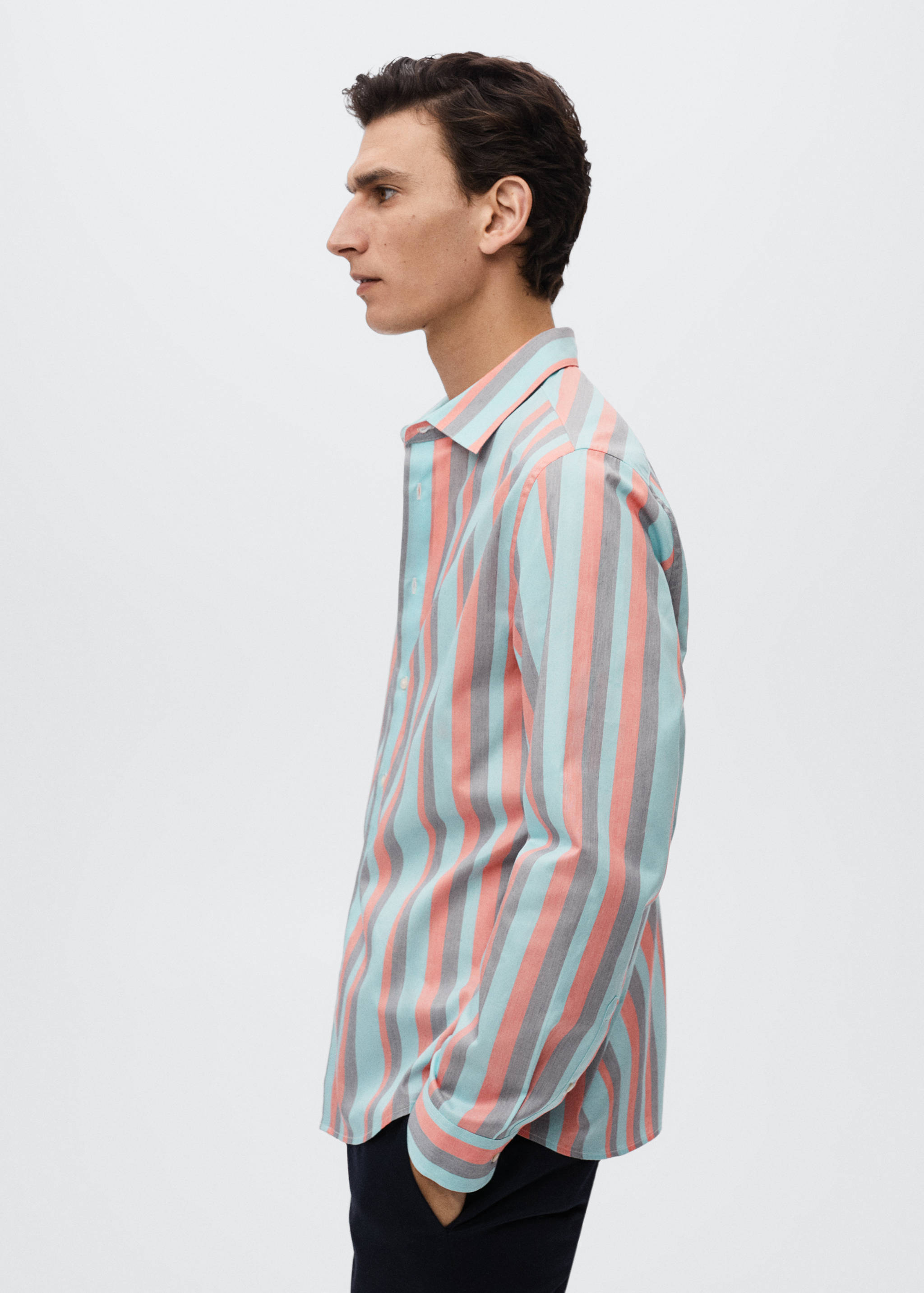 Chemise regular-fit coton rayures - Détail de l'article 2