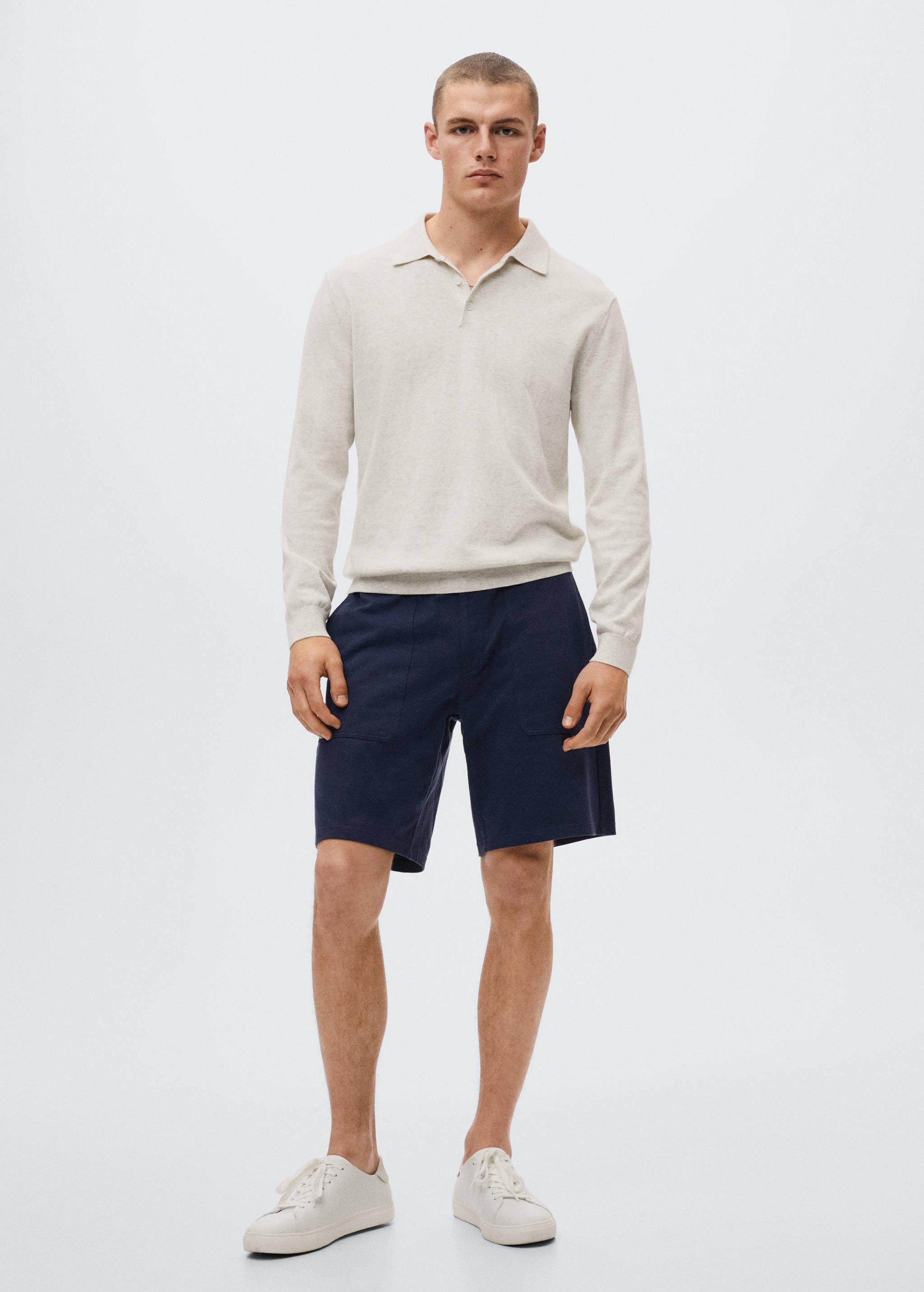 Jogger-Bermudas aus Baumwolle - Allgemeine Ansicht