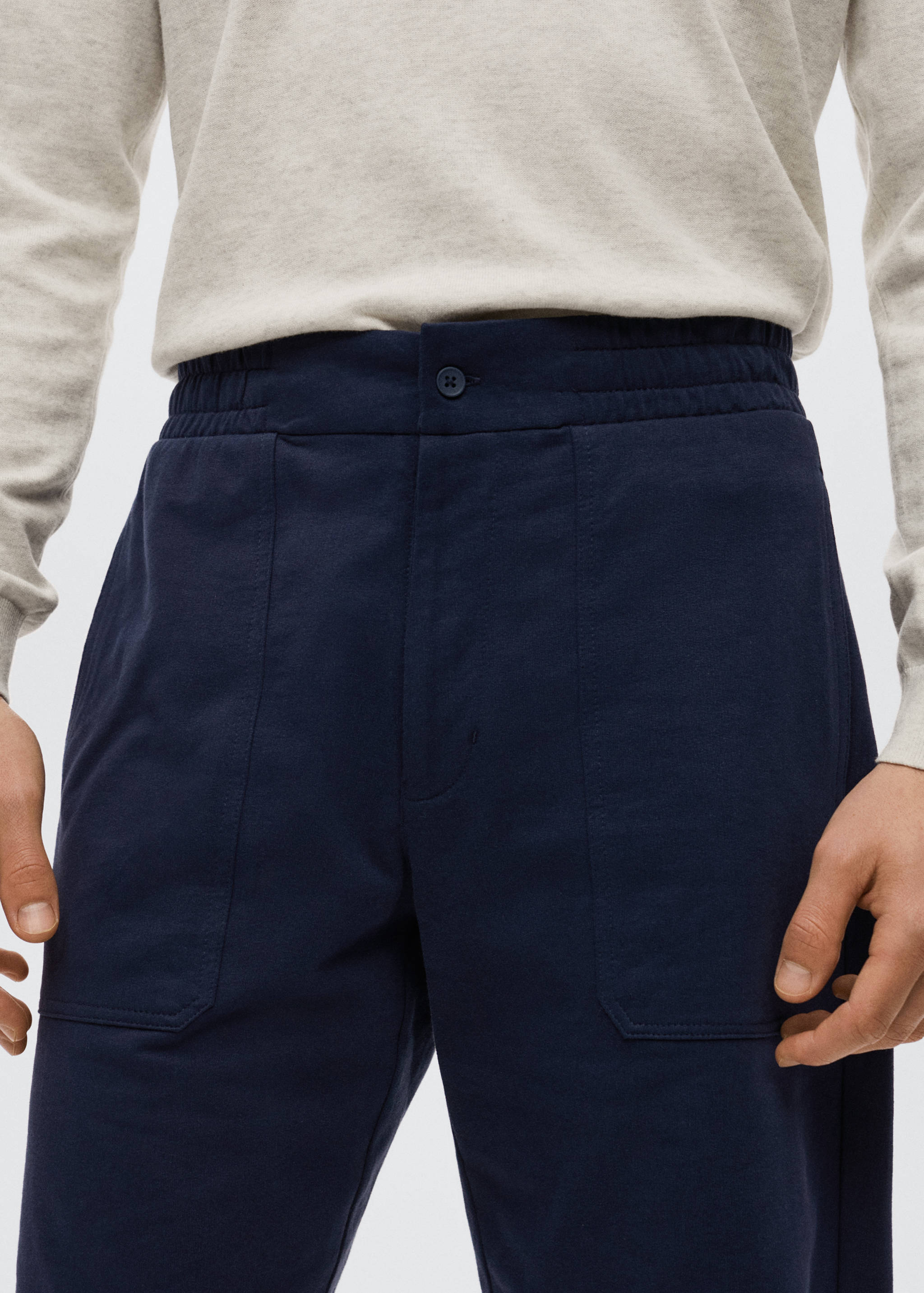 Jogger-Bermudas aus Baumwolle - Detail des Artikels 1