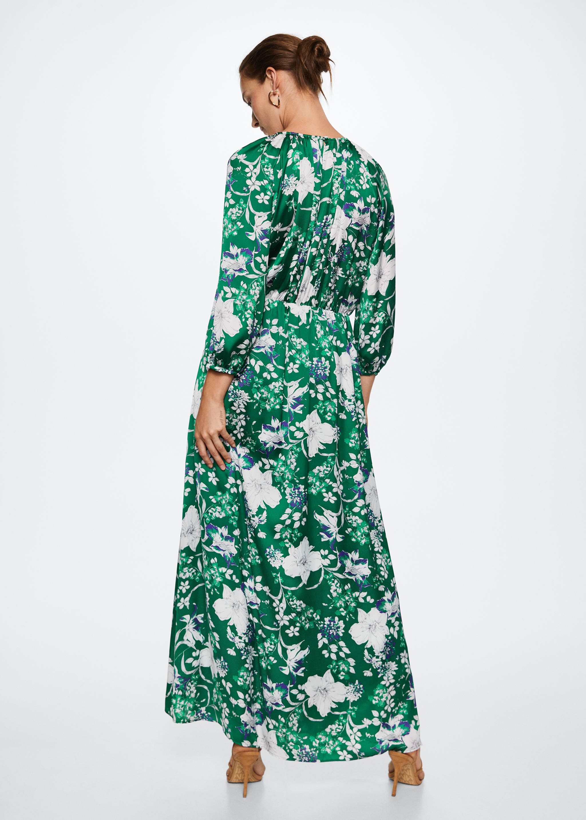 Vestido estampado flores - Reverso del artículo