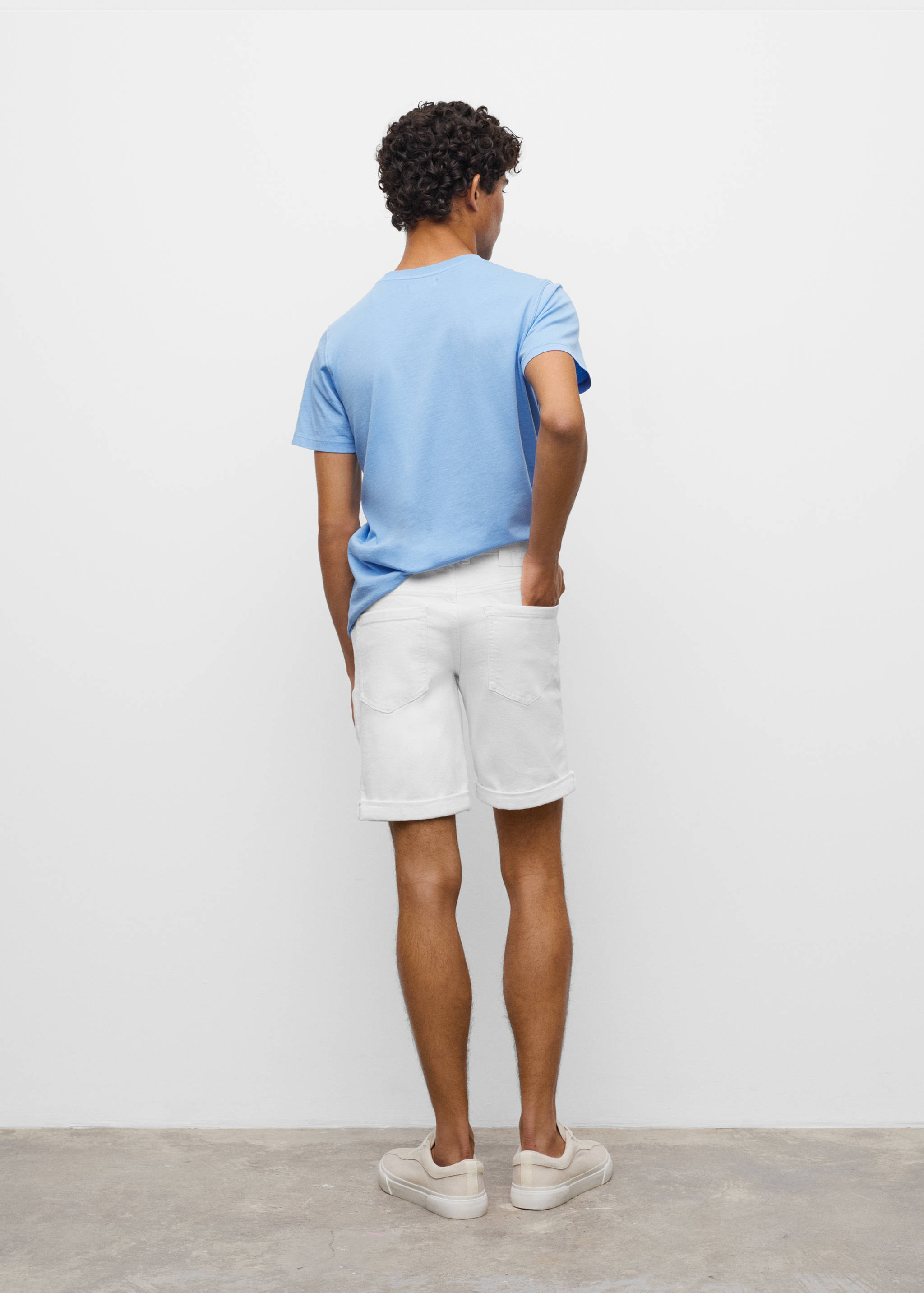 Bermudes denim cotó - Revers de l'article