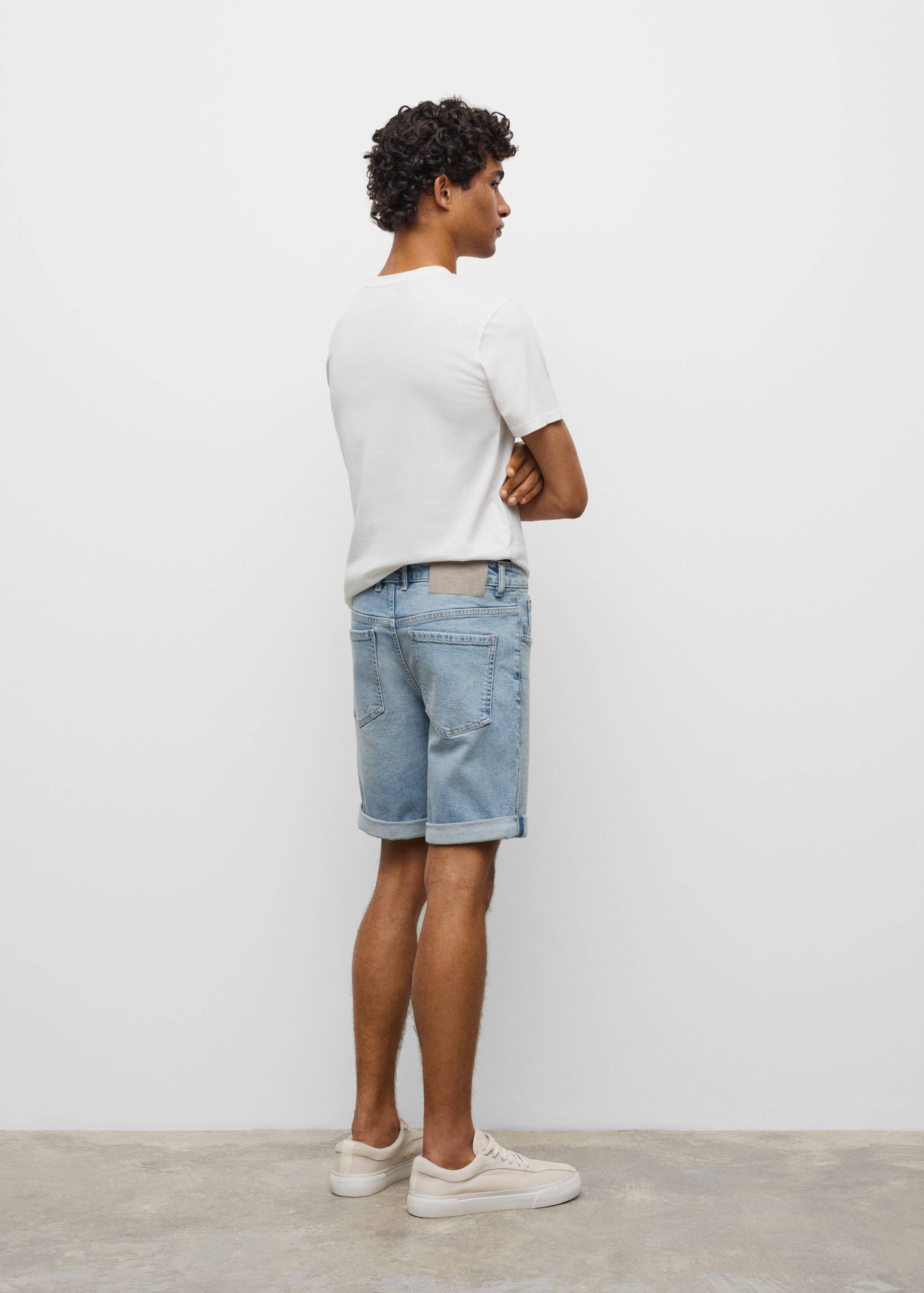 Bermudes denim cotó - Revers de l'article