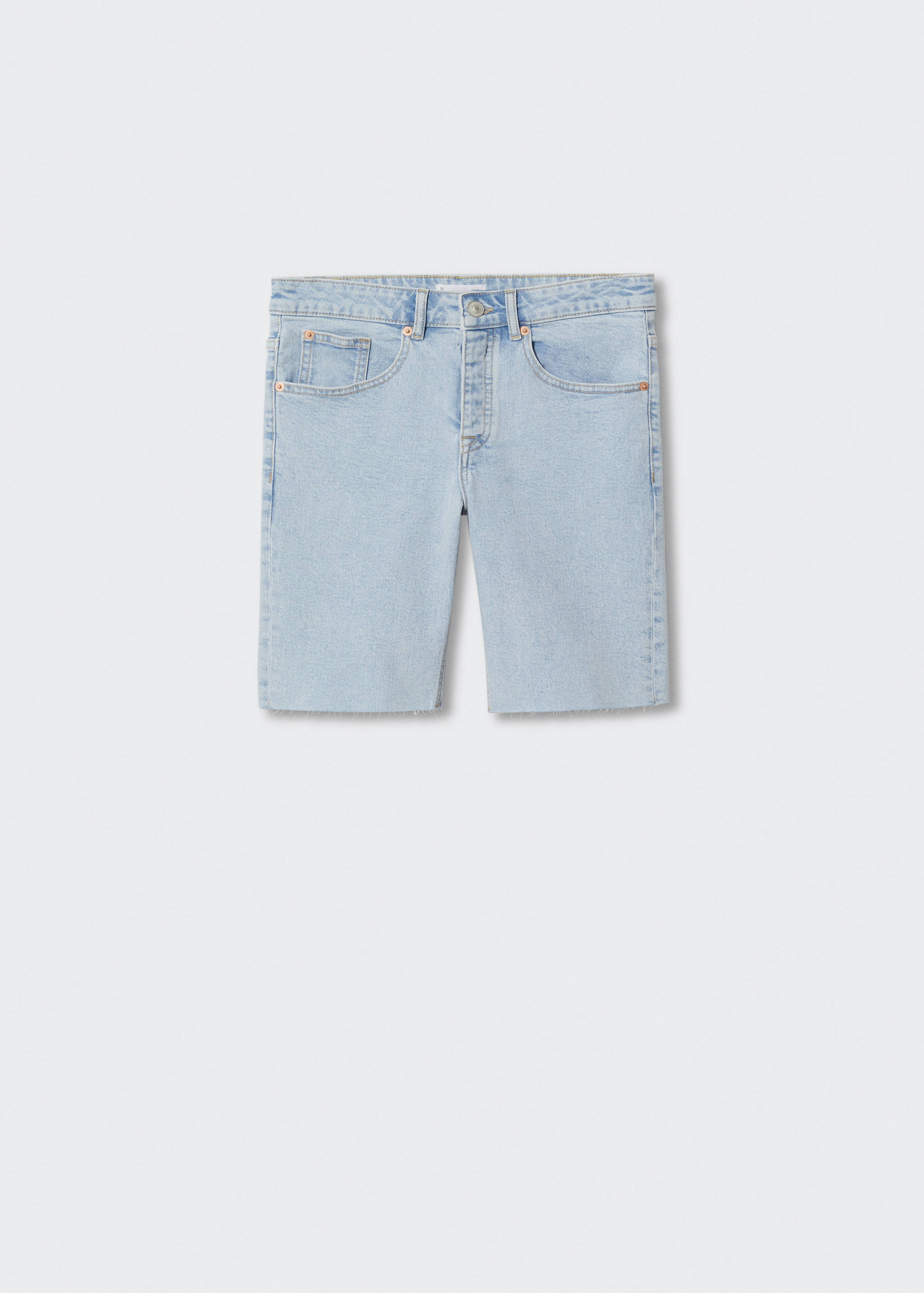 Frayed hem denim shorts - Article without model