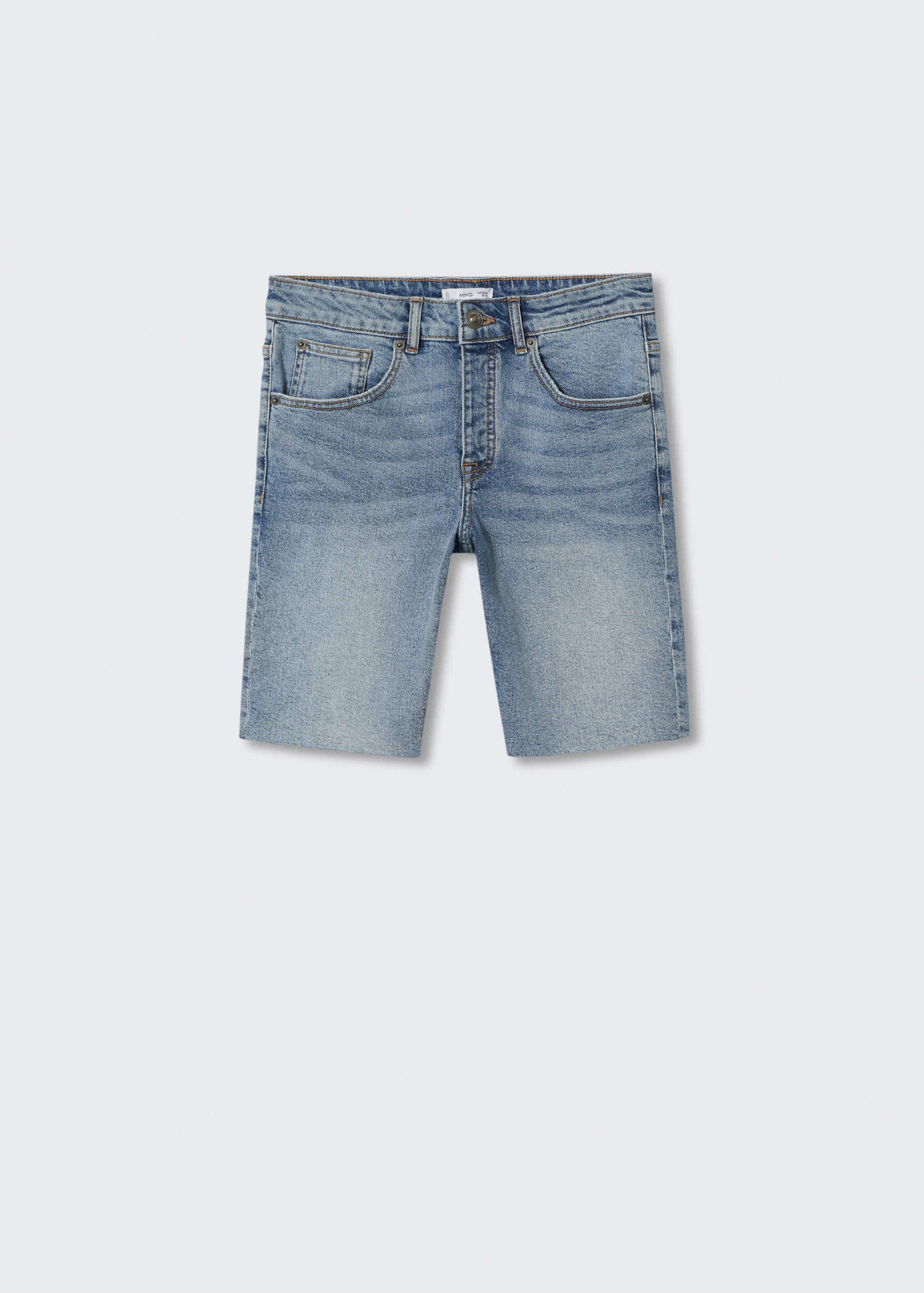 Frayed hem denim shorts - Article without model