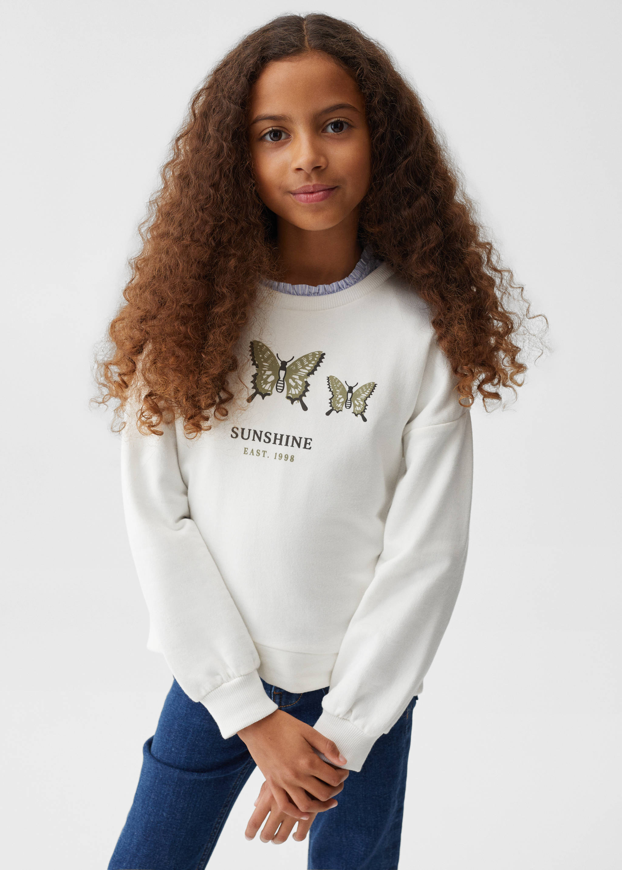 Sudadera estampado algodón - Plano medio