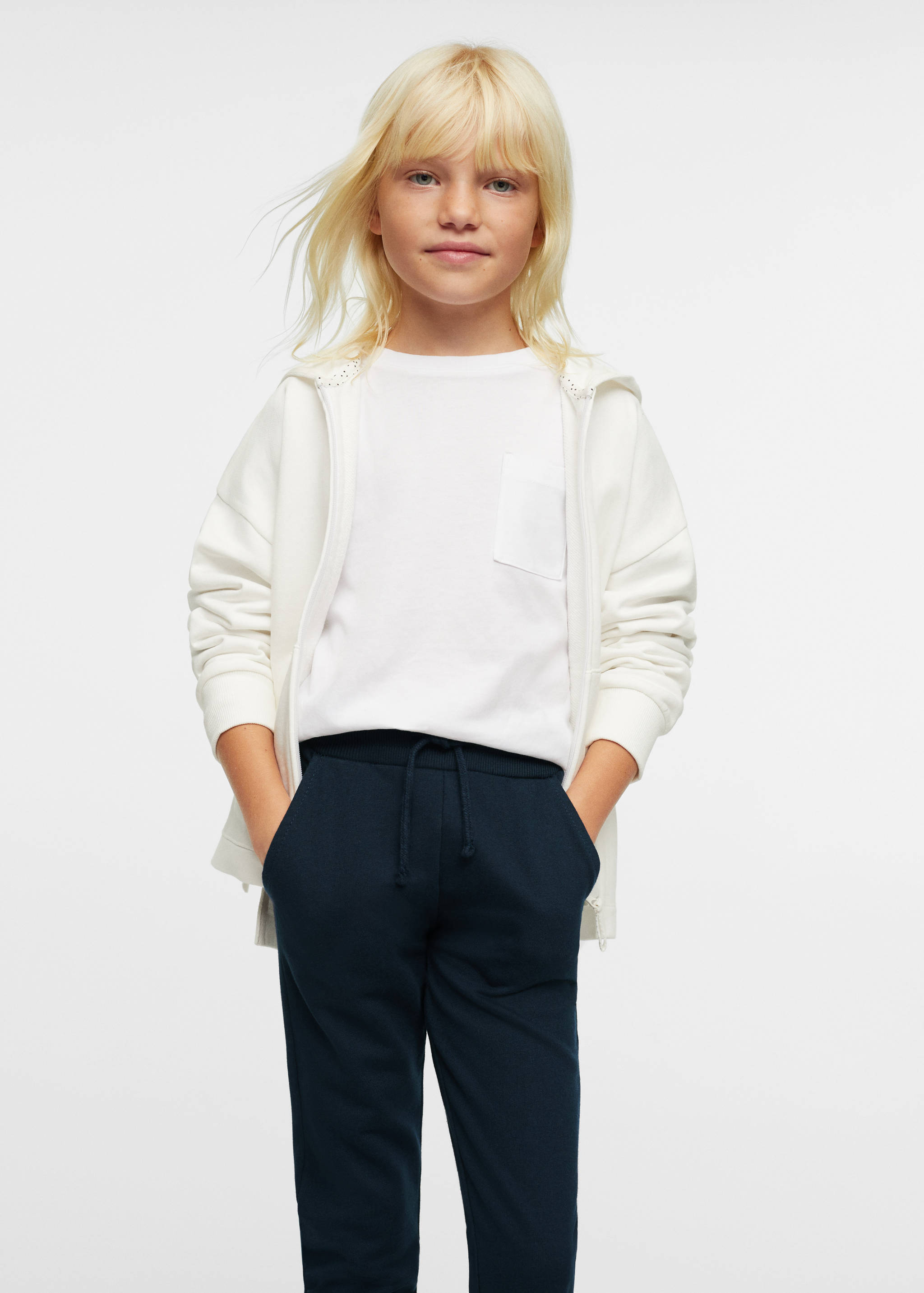 Cotton jogger-style trousers - Medium plane