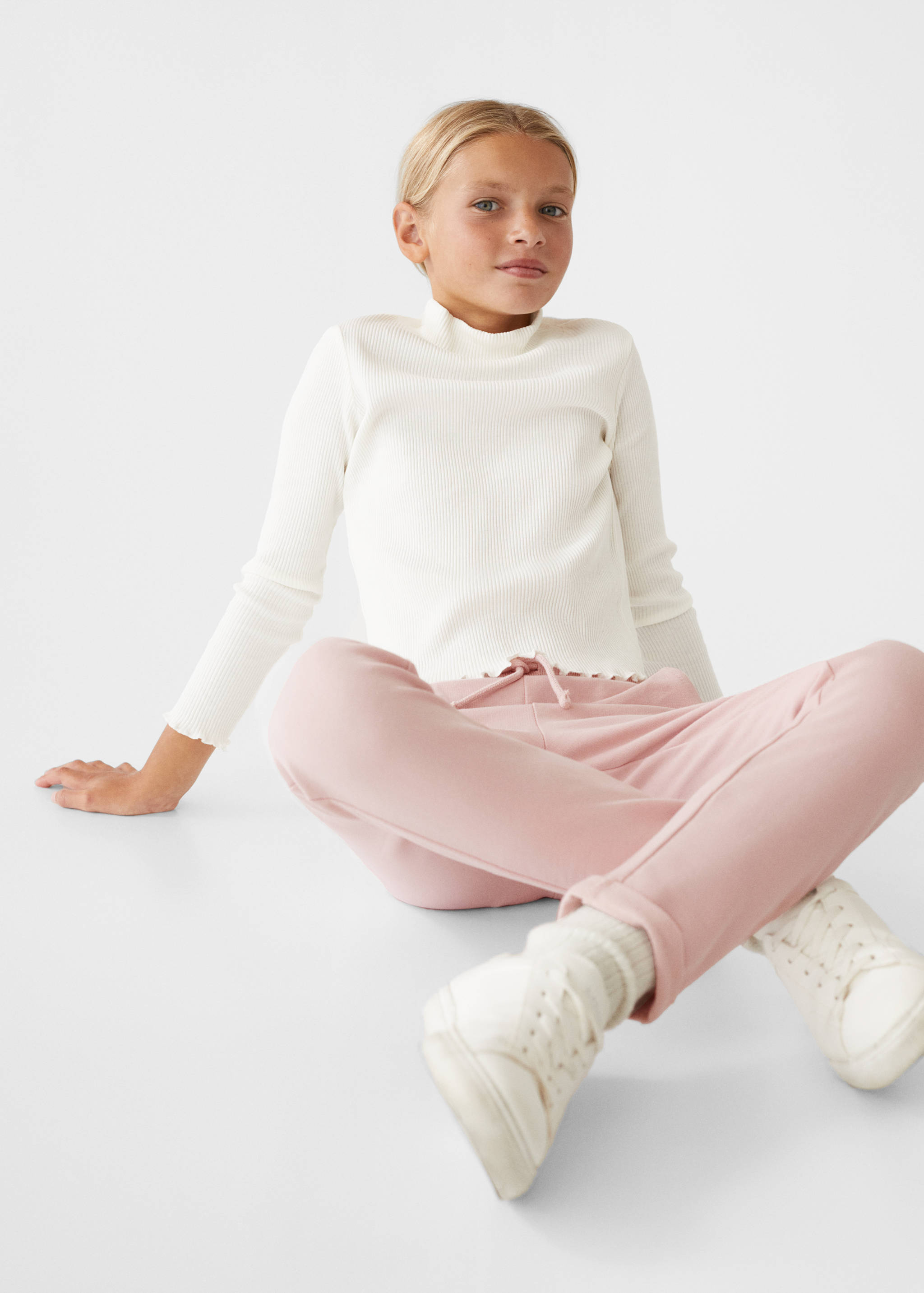 Cotton jogger-style trousers - Medium plane