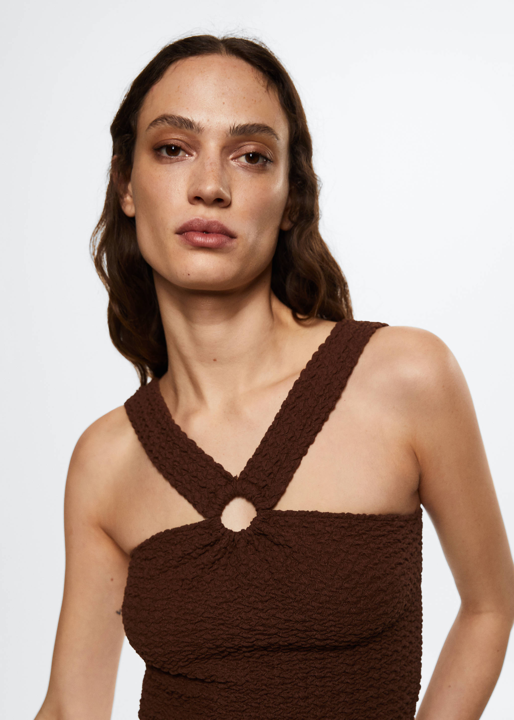 Textured crop top - Details of the article 1