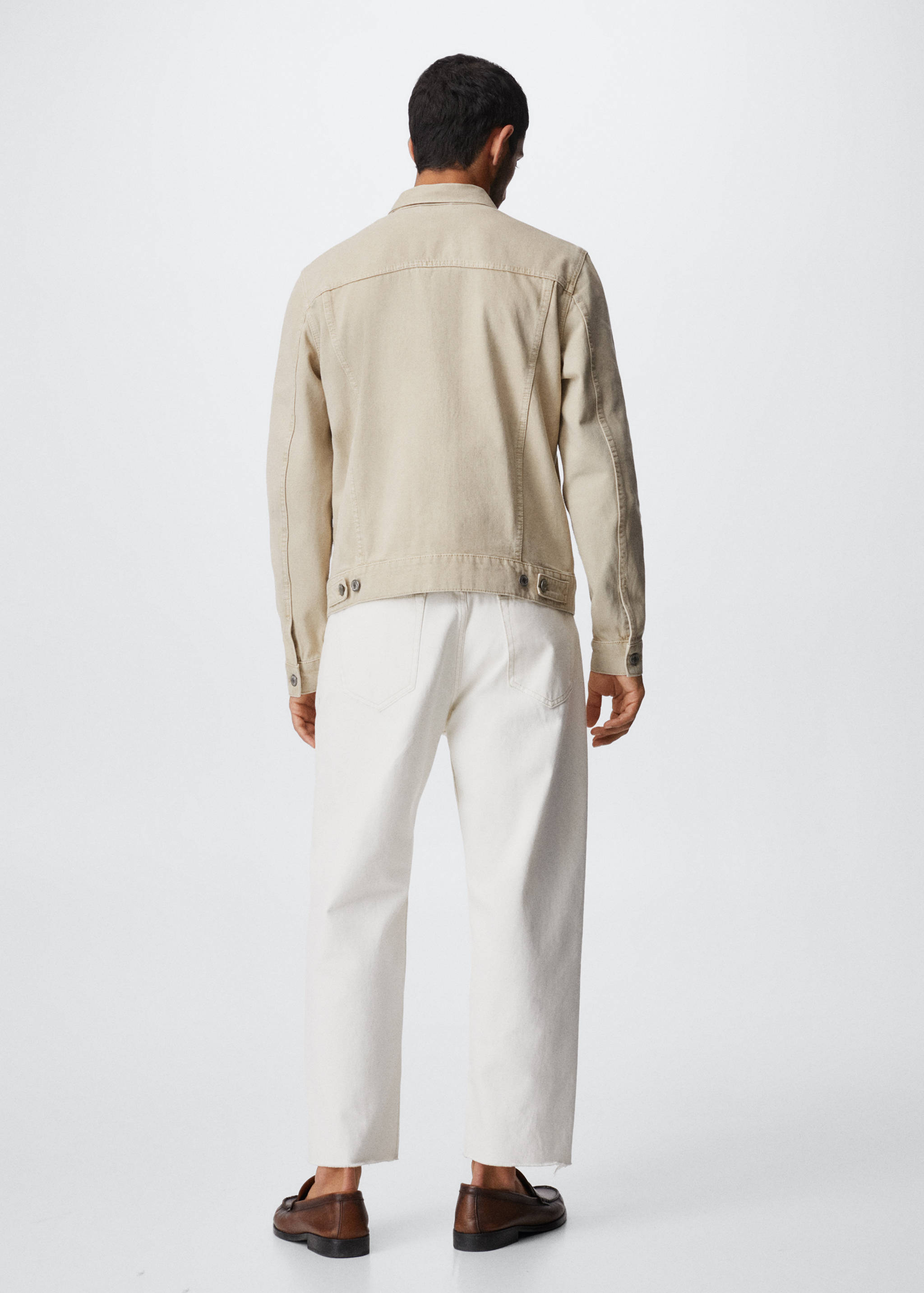 Blouson denim beige - Verso de l’article