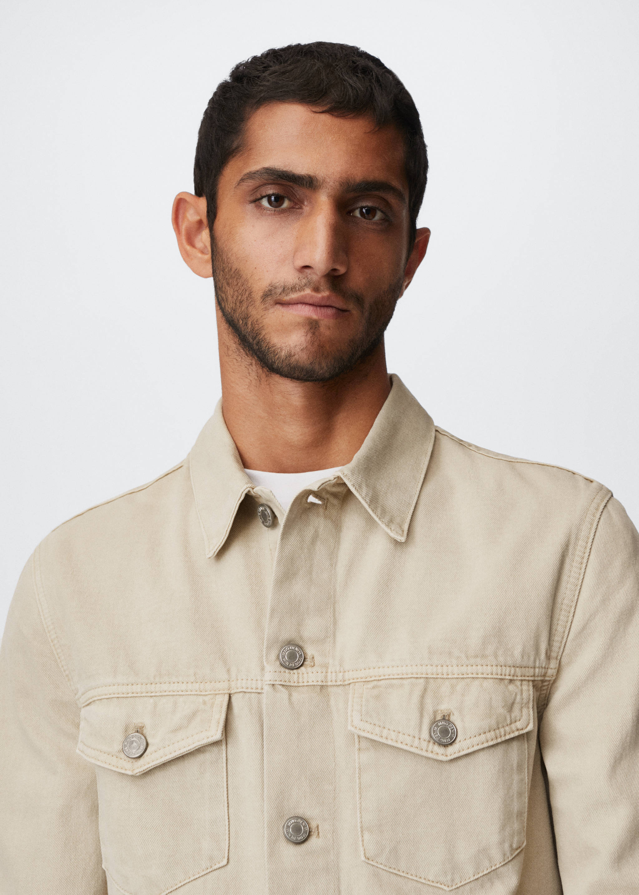 Blouson denim beige - Détail de l'article 1