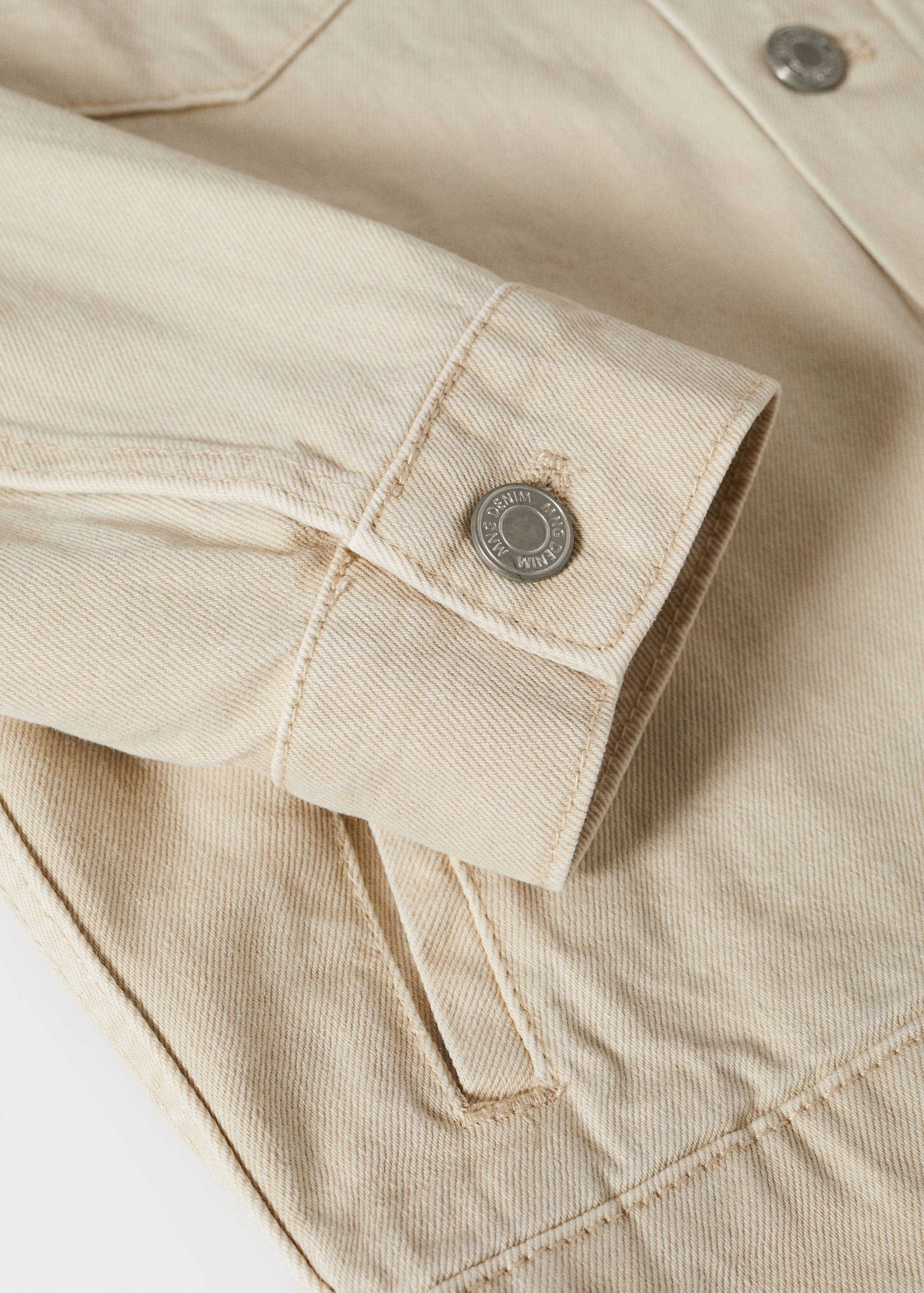 Blouson denim beige - Détail de l'article 8