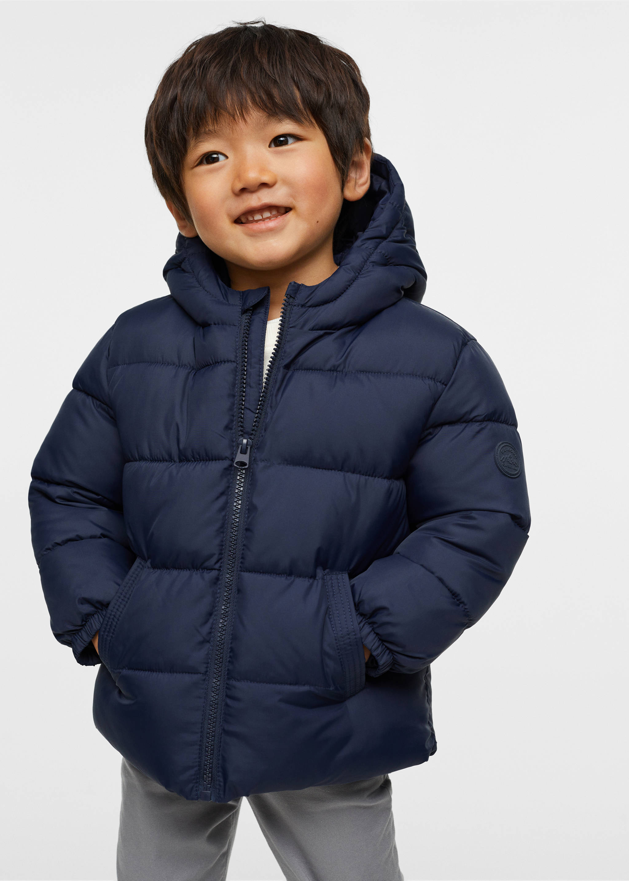 Stepp-Anorak mit Kapuze - Mittlere Ansicht