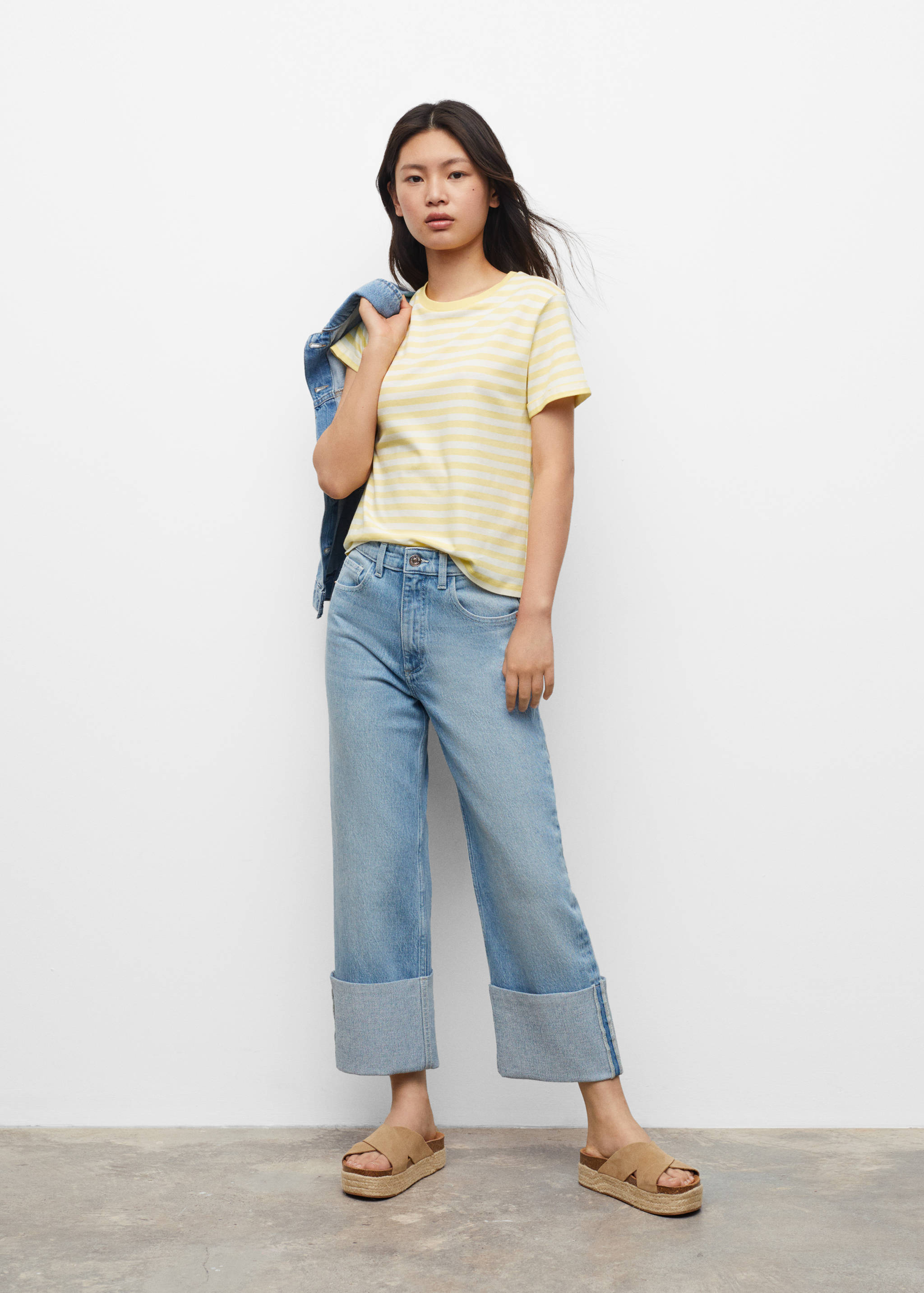 Camiseta algodón rayas - Plano general