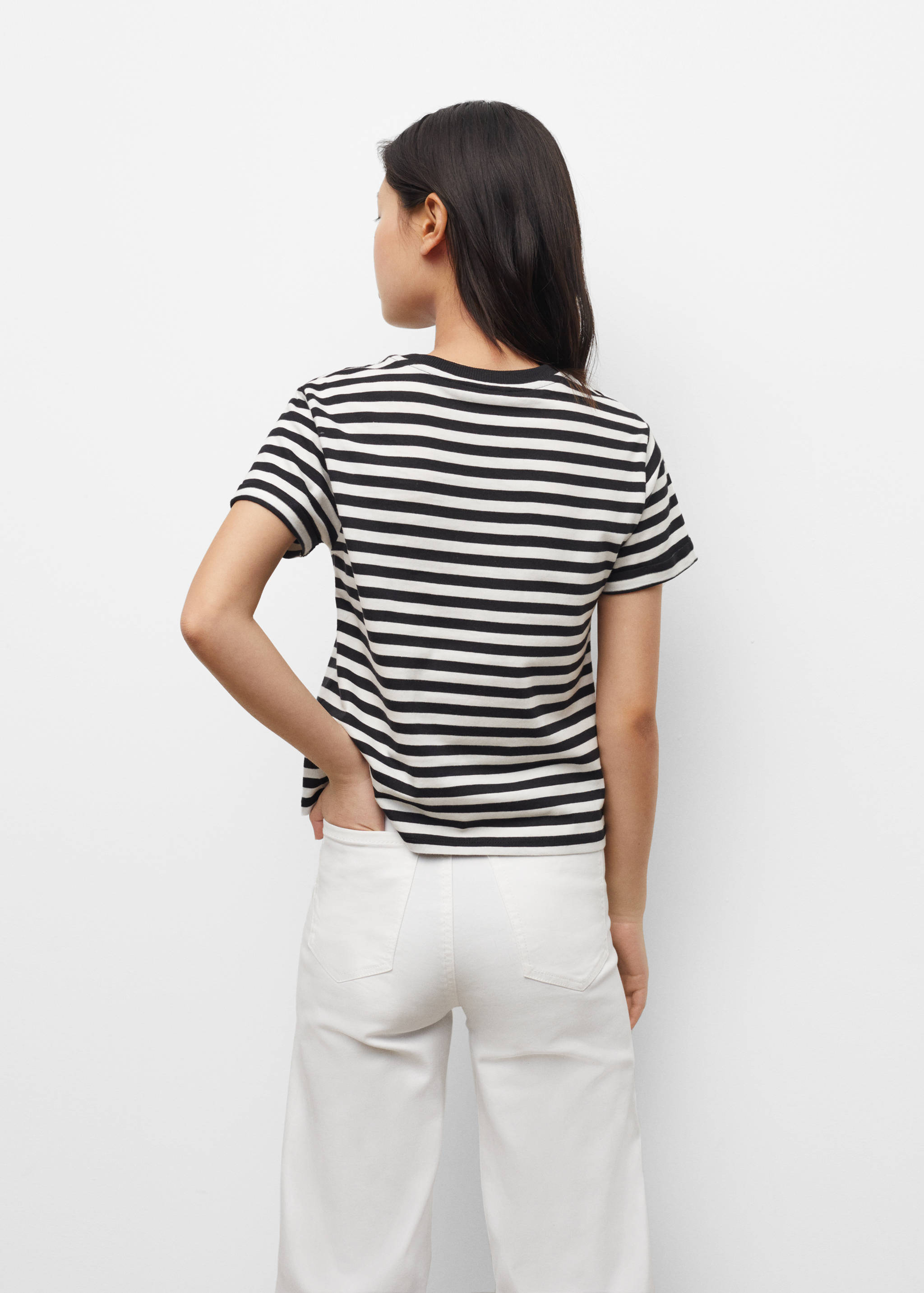 Camiseta algodón rayas - Reverso del artículo